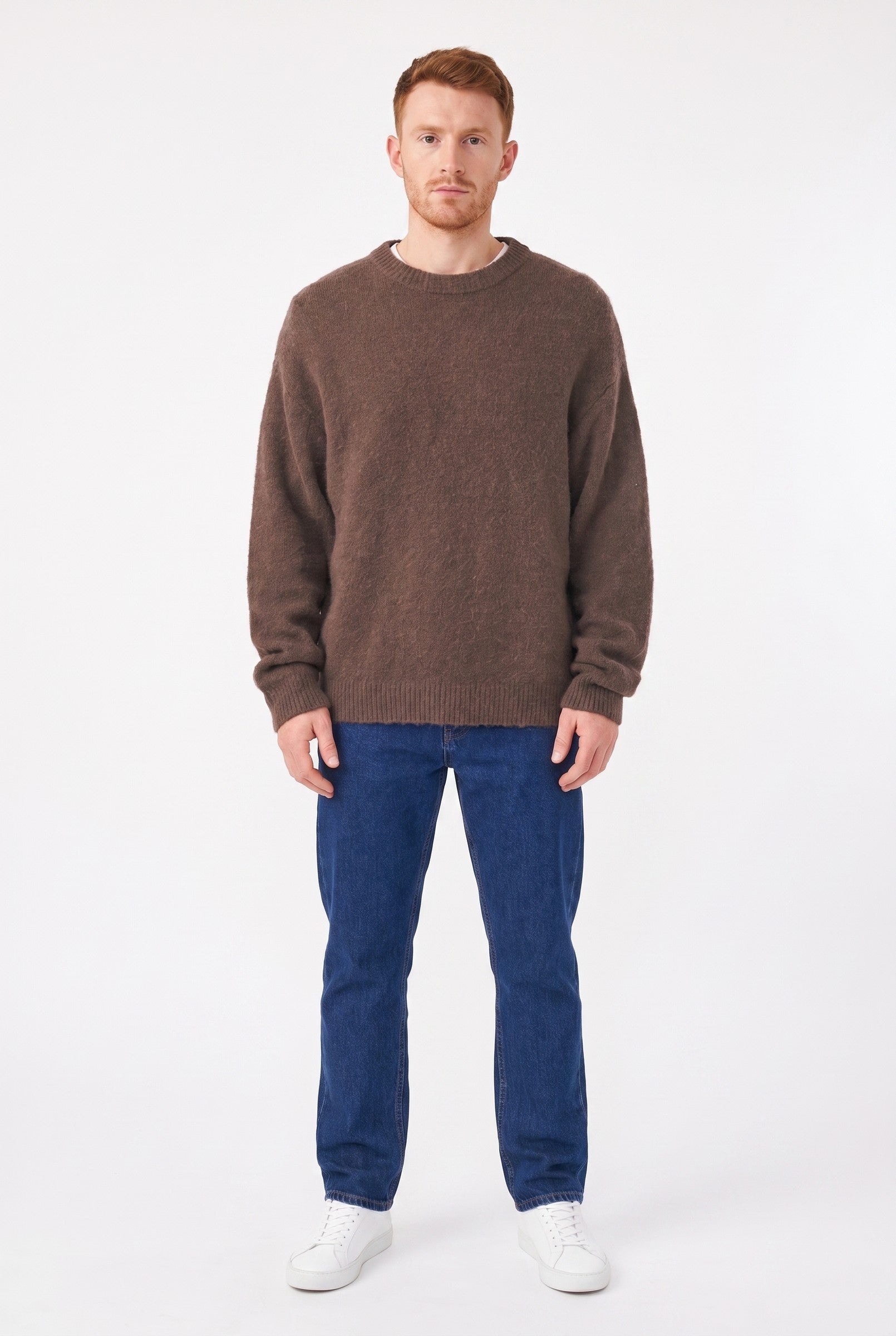 Men's Mohair Blend Crewneck Sweater | Blackstone London