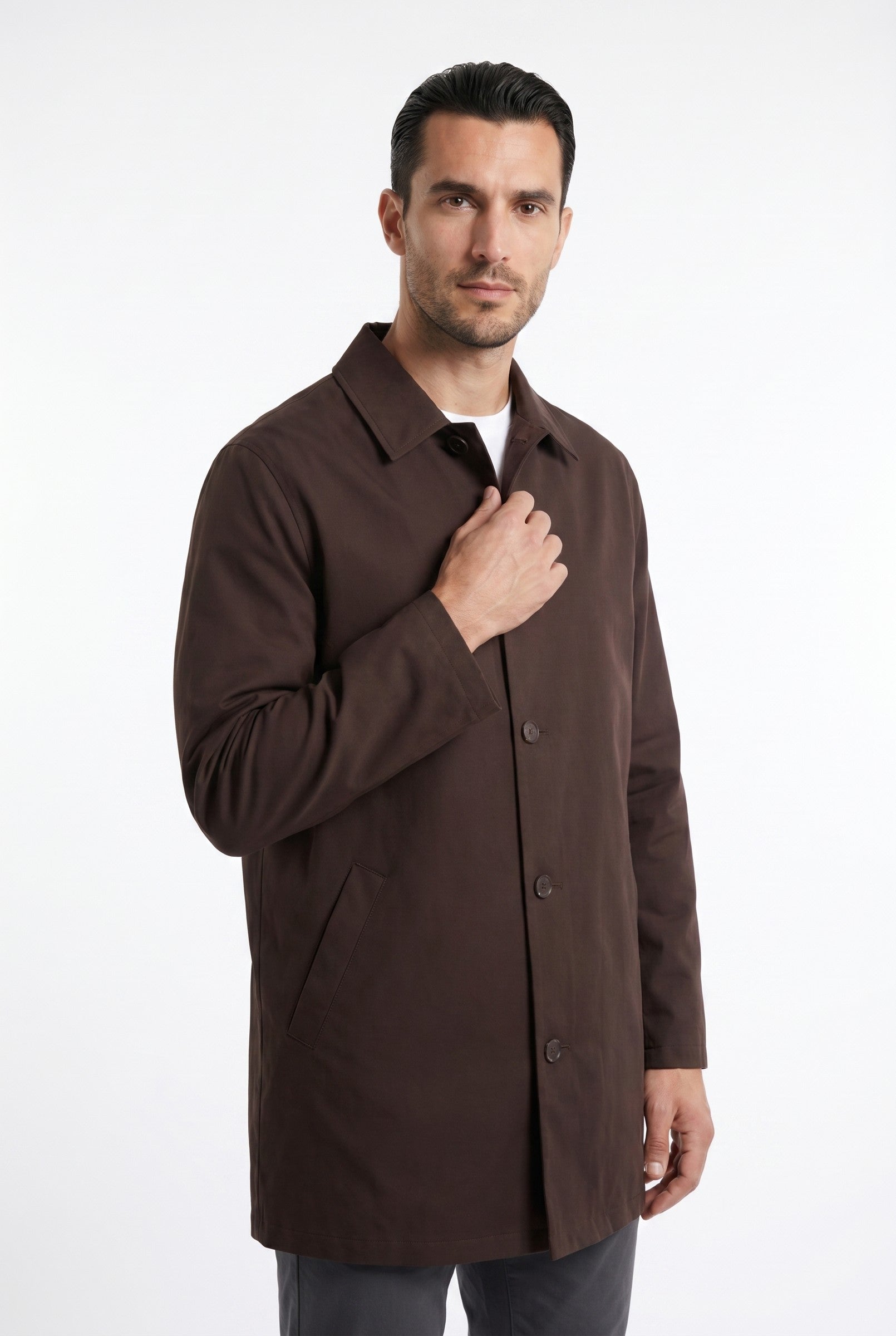Men's Sherlock Short Trench Coat | Blackstone London