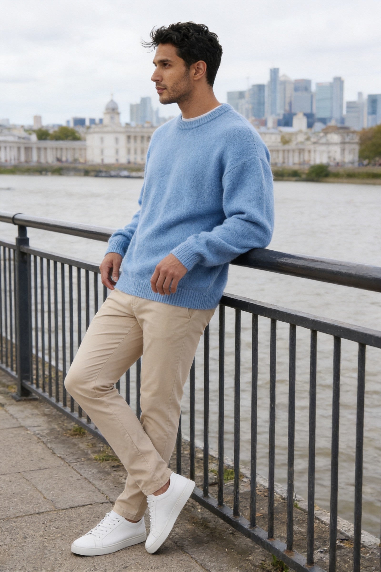 Men's Mohair Blend Crewneck Sweater | Blackstone London