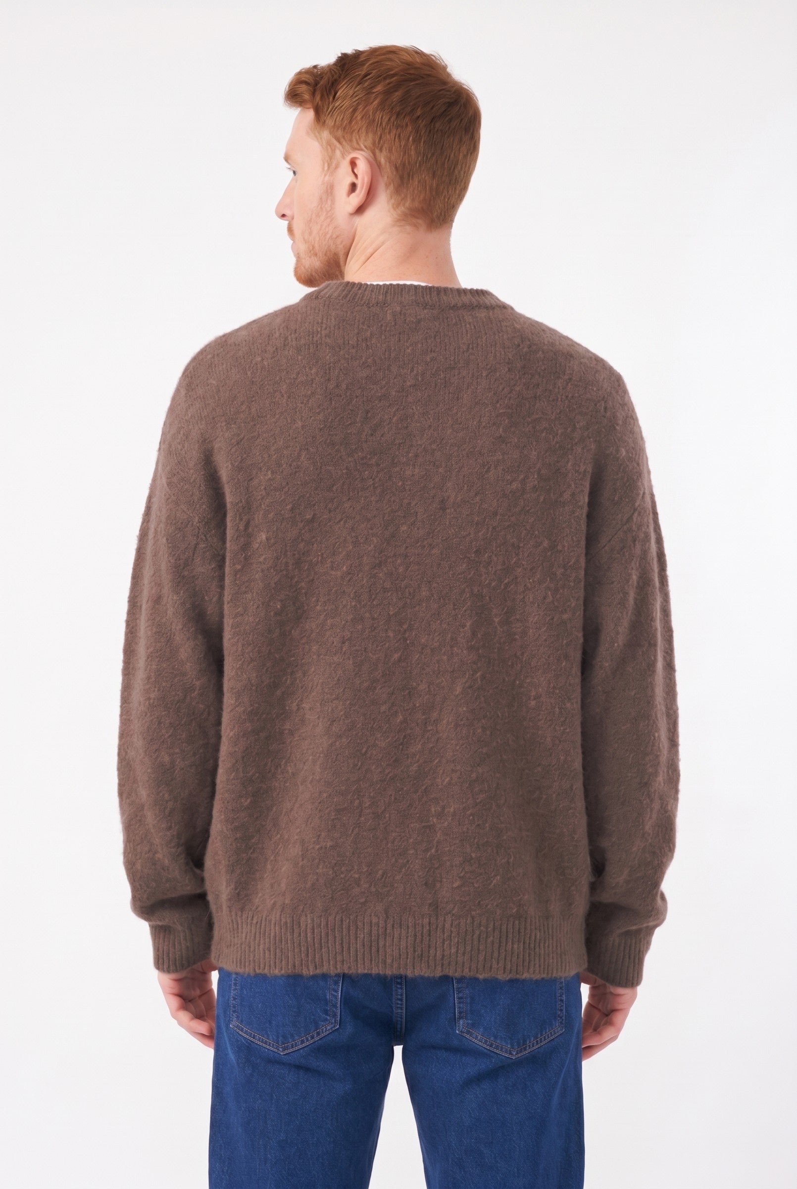 Men's Mohair Blend Crewneck Sweater | Blackstone London