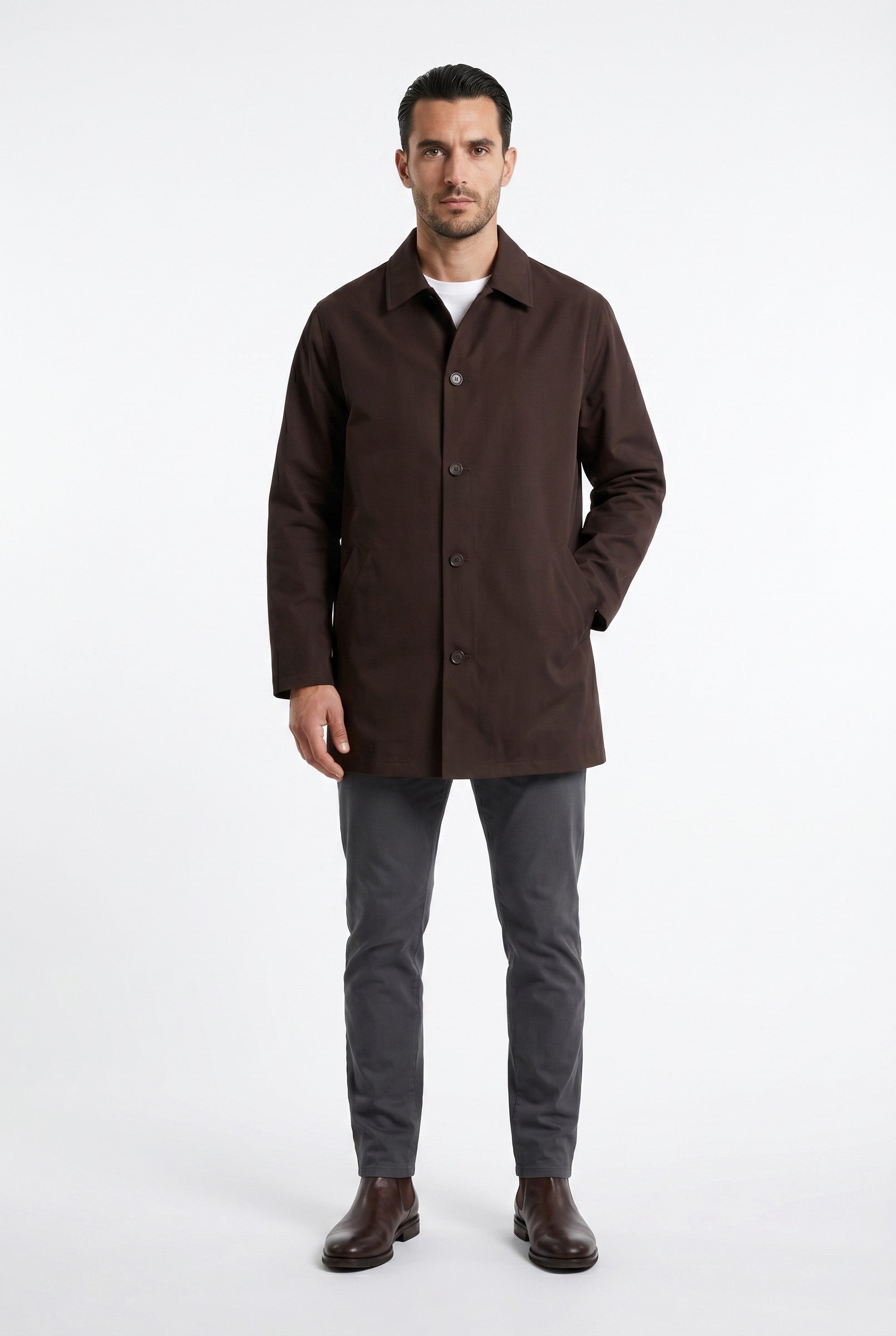 Men's Sherlock Short Trench Coat | Blackstone London