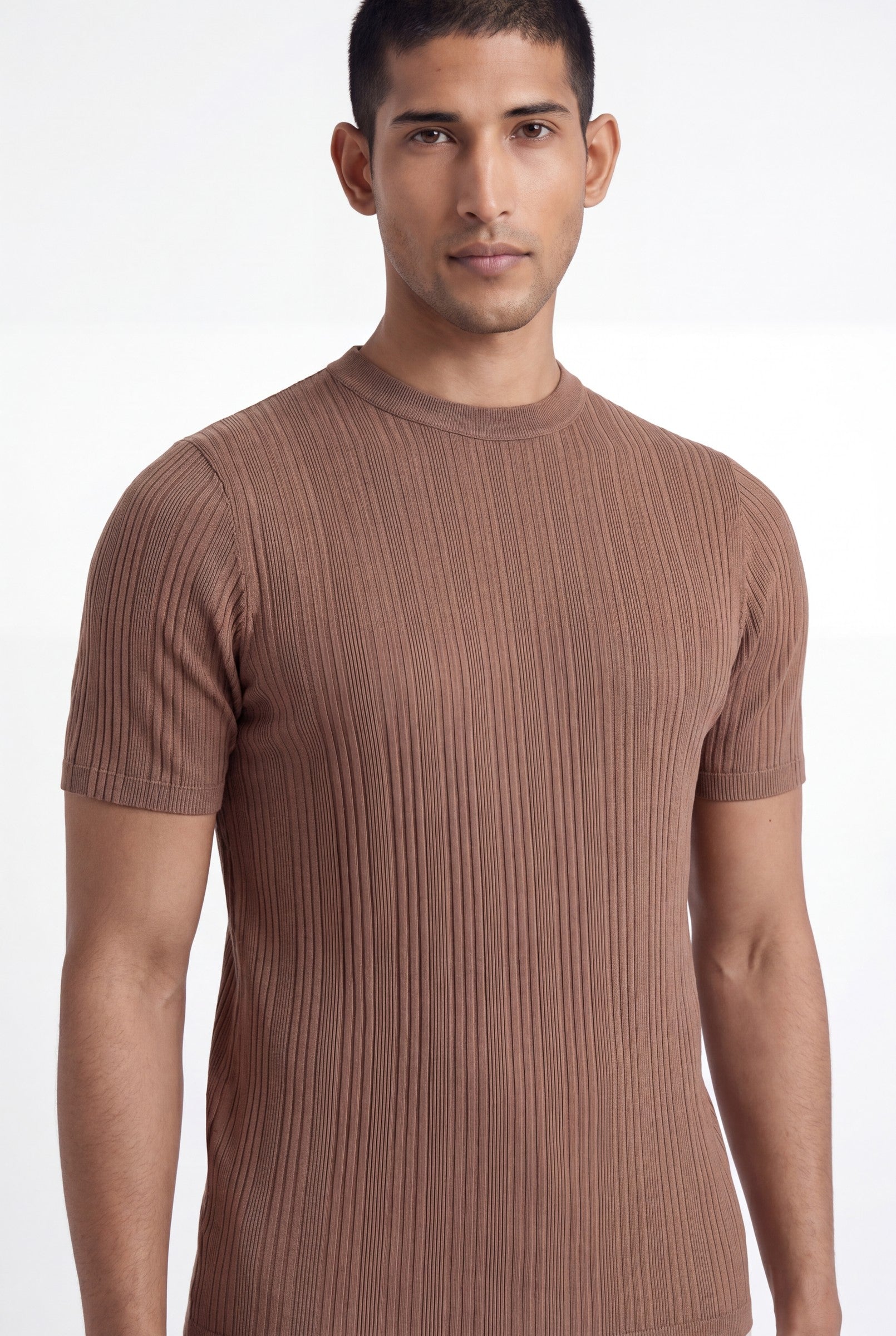 Men's Slim Ribbed Cotton T-Shirt | Blackstone London