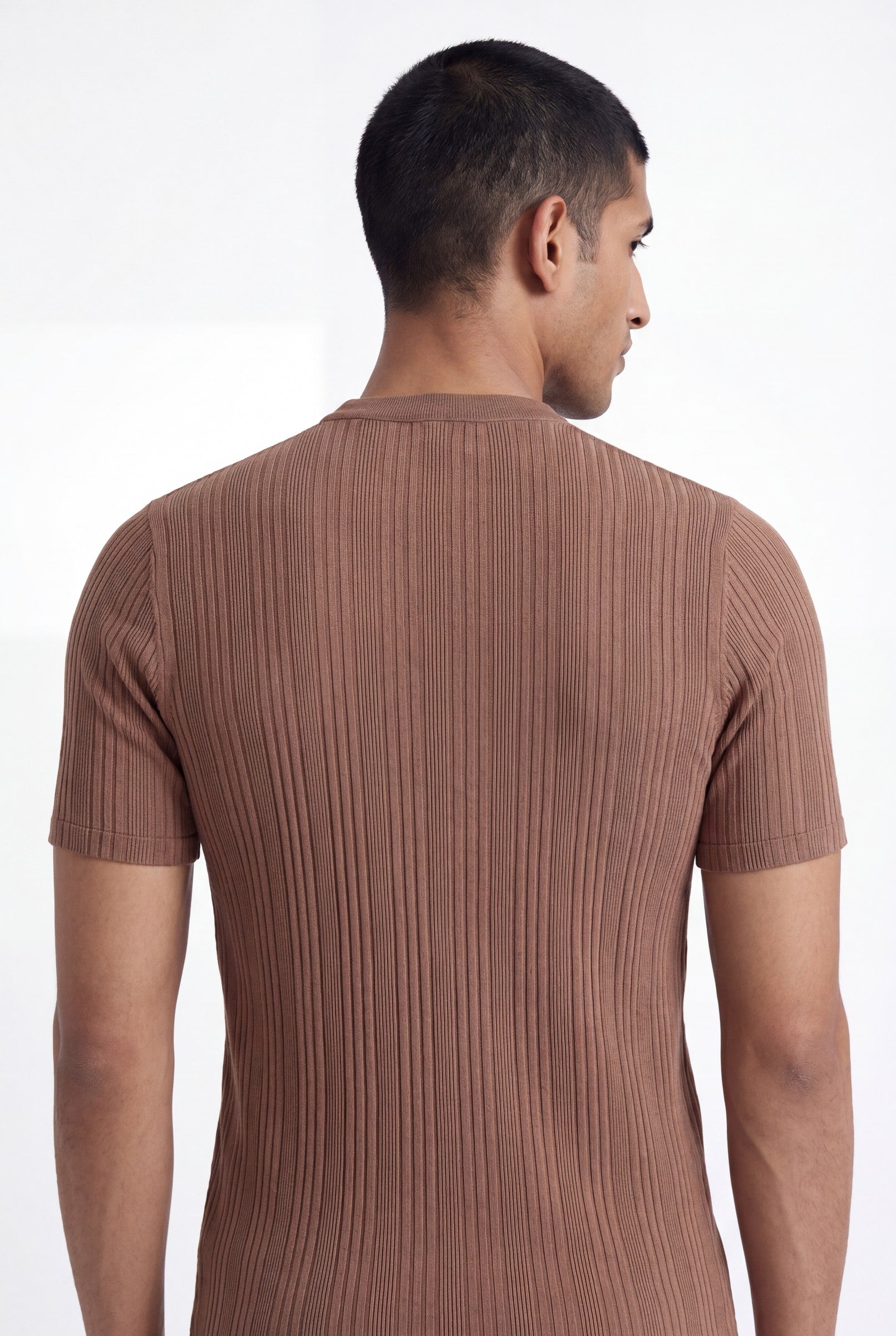 Men's Slim Ribbed Cotton T-Shirt | Blackstone London