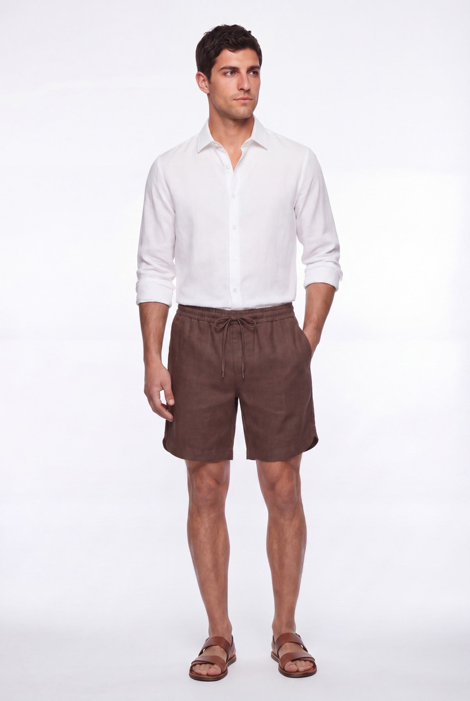 Men's Premium Linen Drawstring Shorts | Blackstone London
