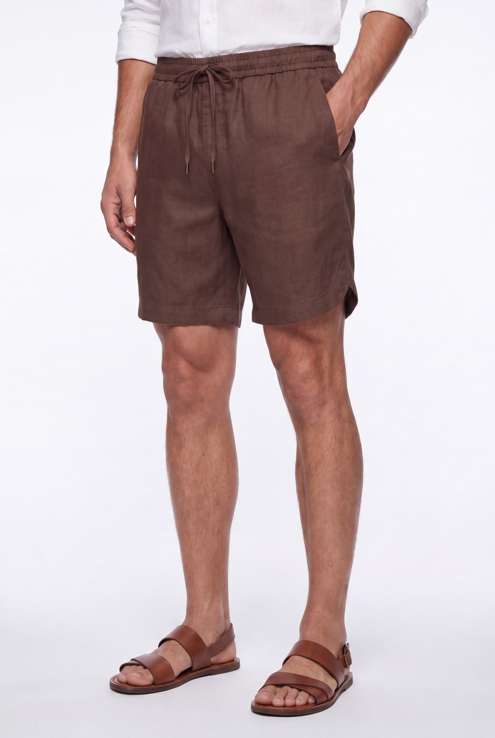 Men's Premium Linen Drawstring Shorts | Blackstone London