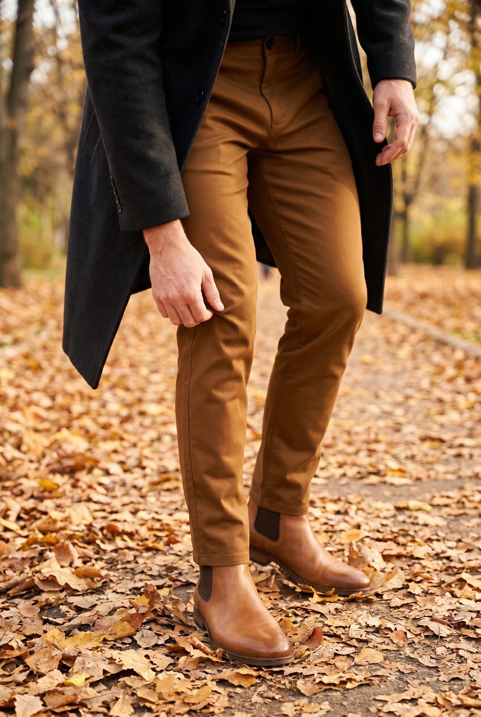 Men's Sierra Brown Chino Trousers | Blackstone London