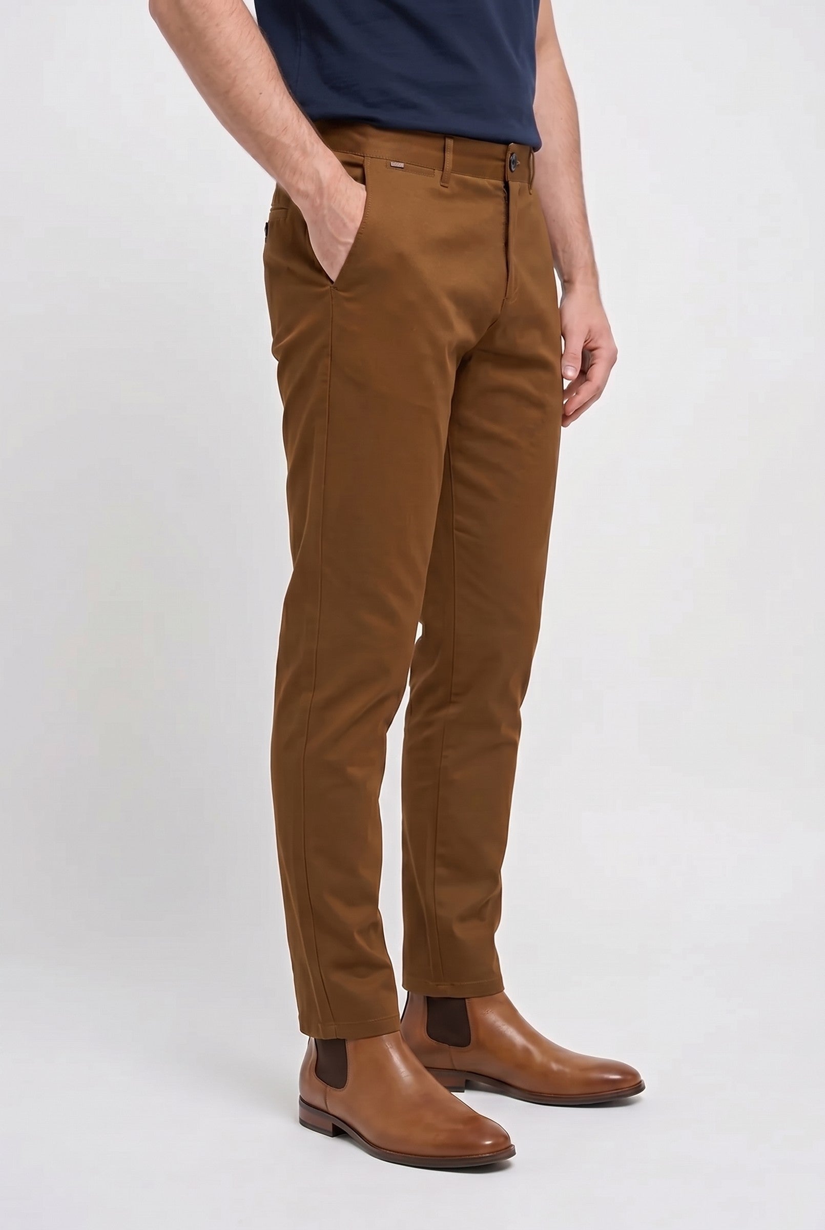Men's Sierra Brown Chino Trousers | Blackstone London