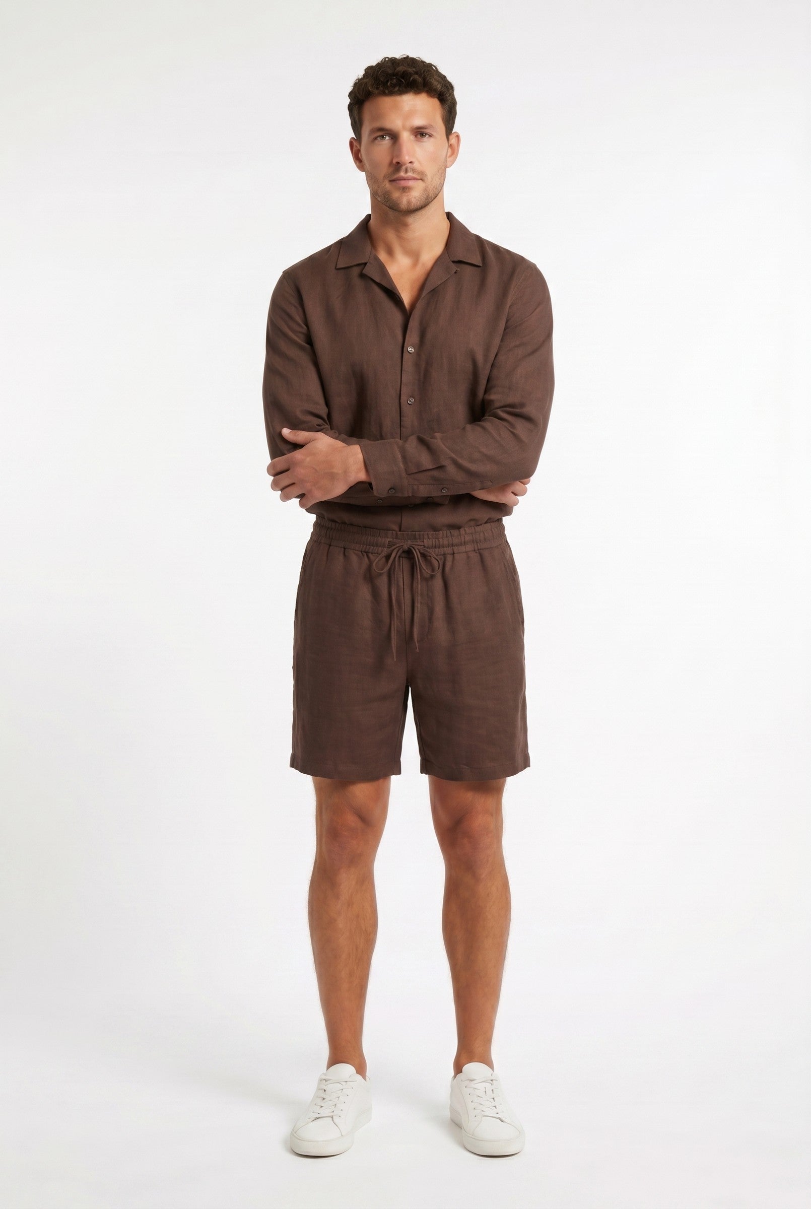 Men's Linen Leisure Drawstring Shorts | Blackstone London