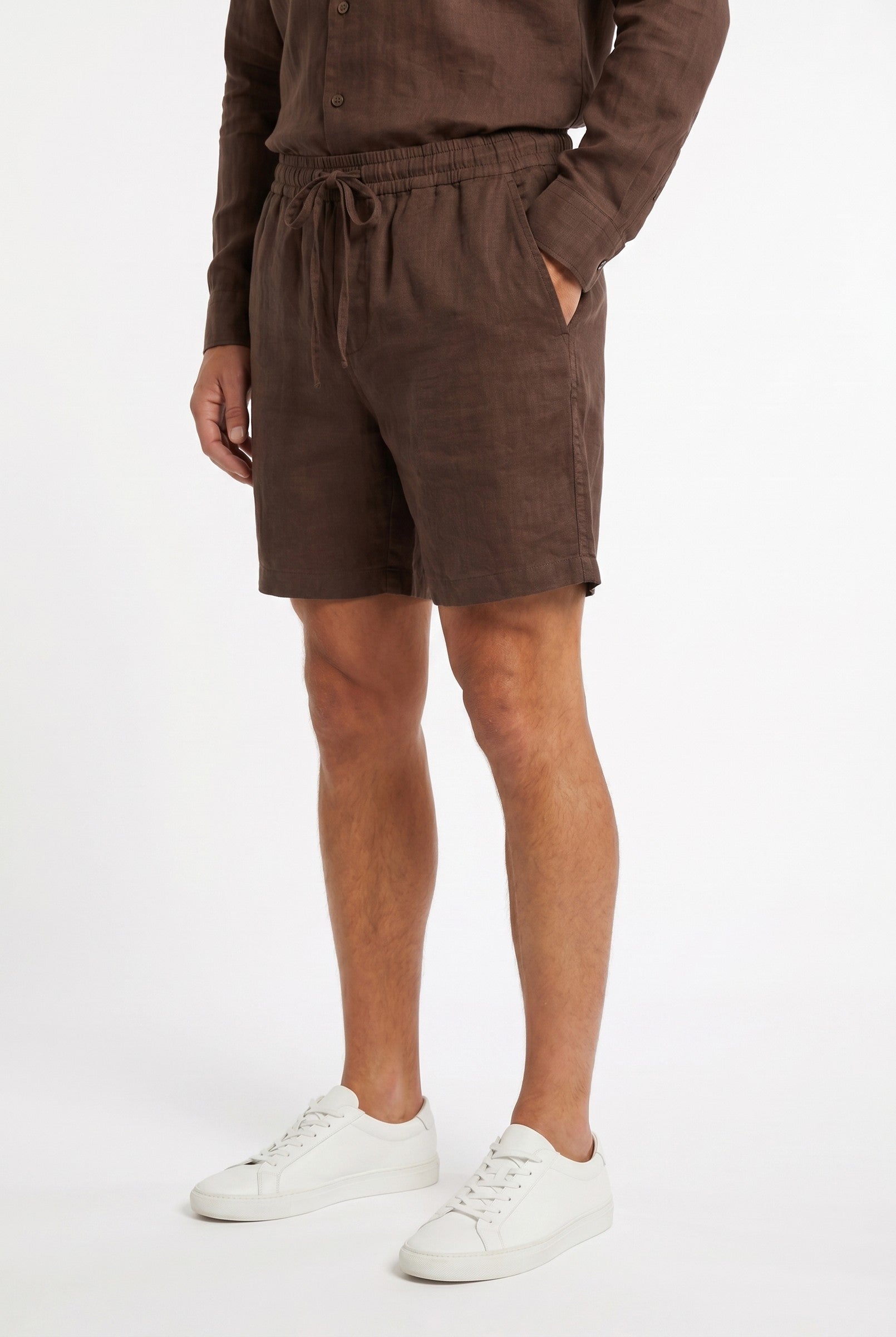 Men's Linen Leisure Drawstring Shorts | Blackstone London