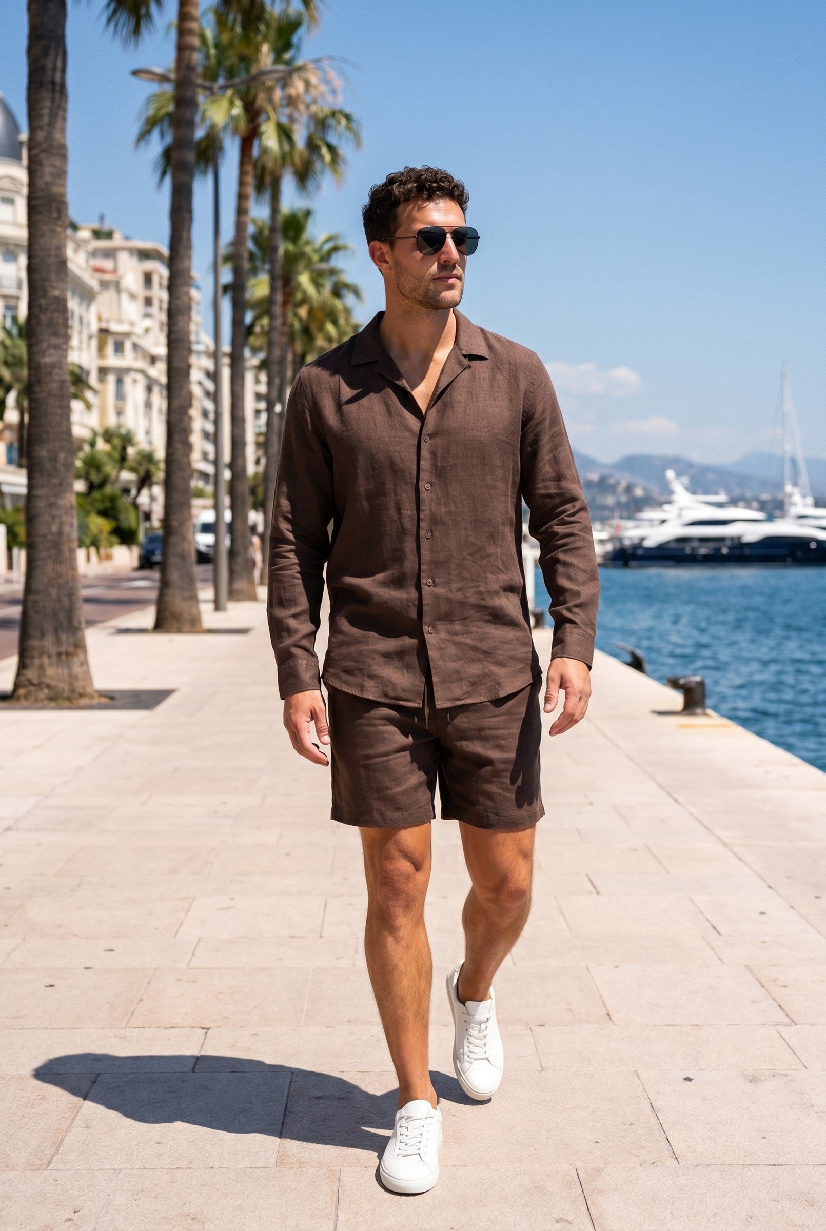 Men's Linen Leisure Drawstring Shorts | Blackstone London