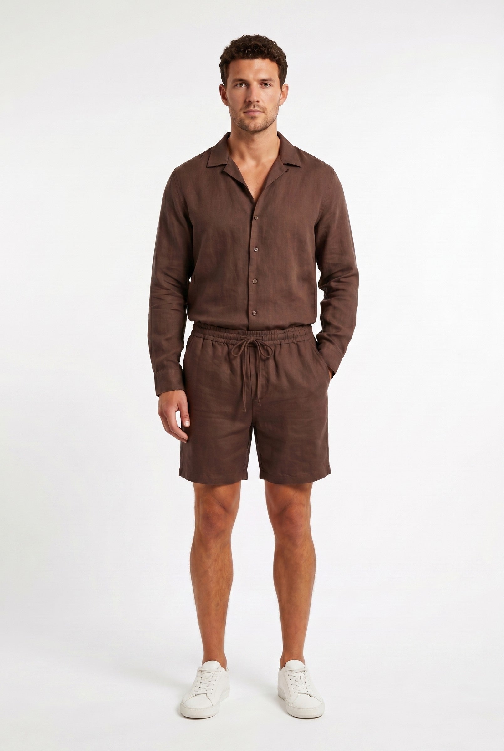 Men's Linen Leisure Drawstring Shorts | Blackstone London