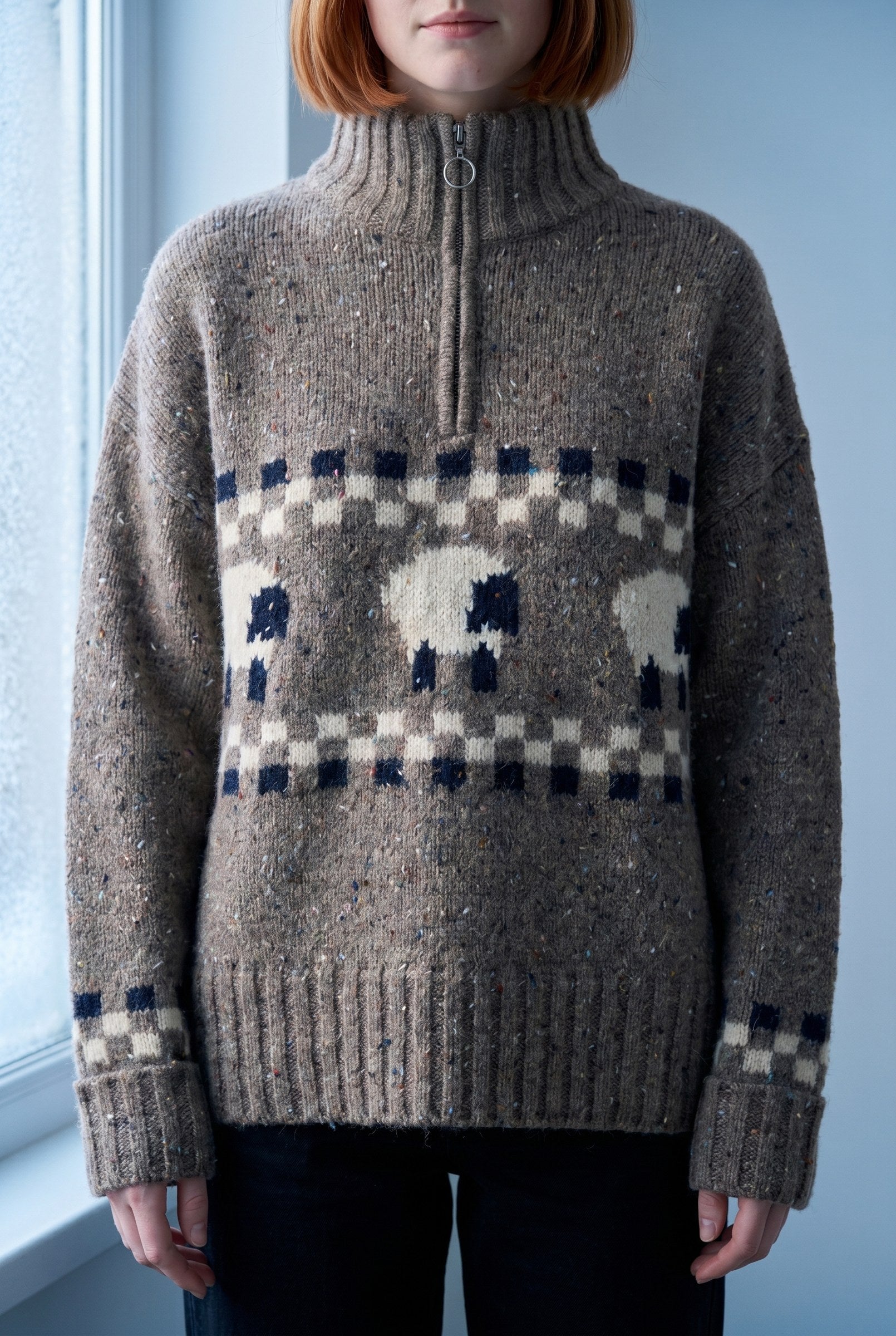 Women's Sheep Half-Zip Heritage Jumper | Blackstone London