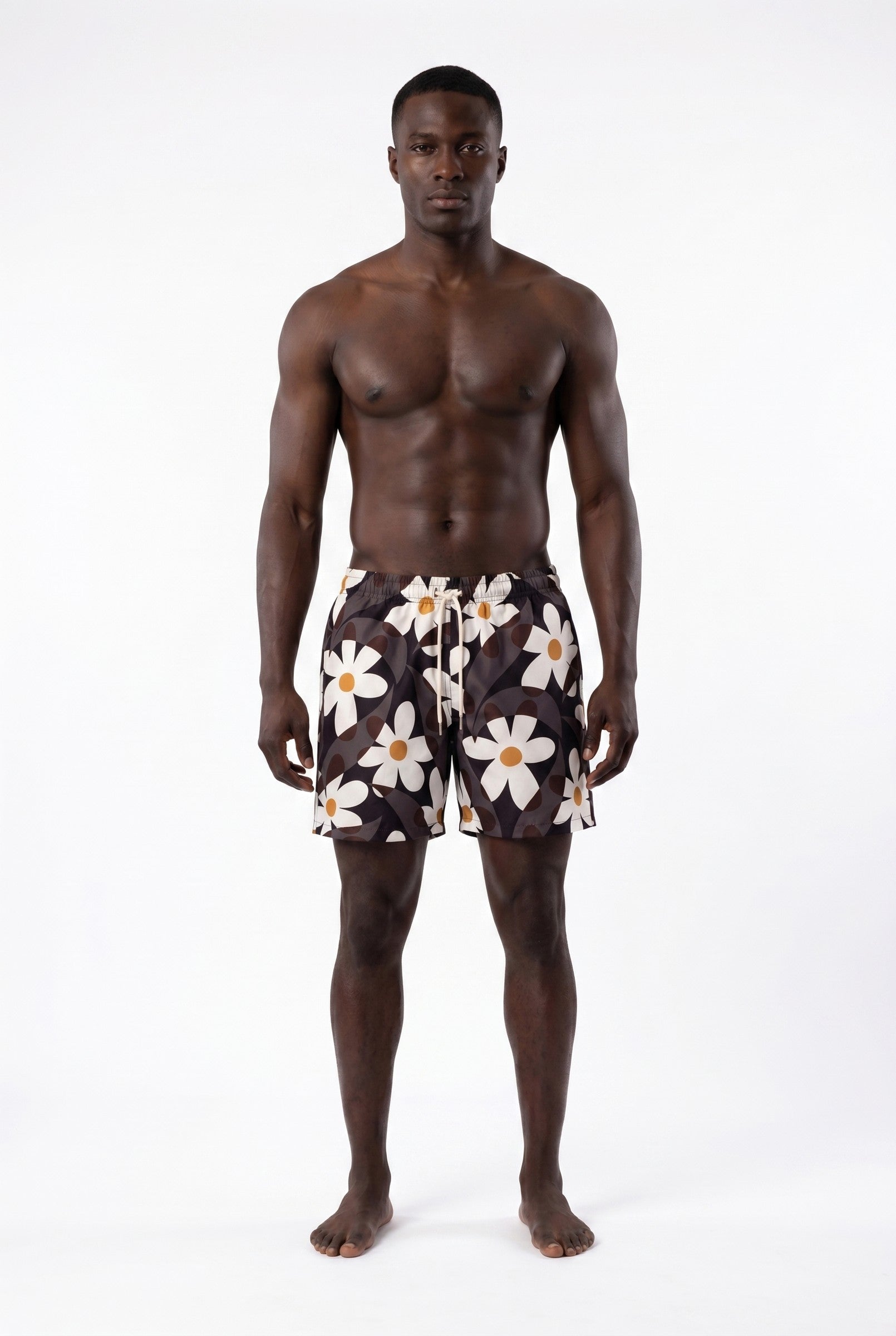 Men's Tropical Print Swim Shorts | Blackstone London