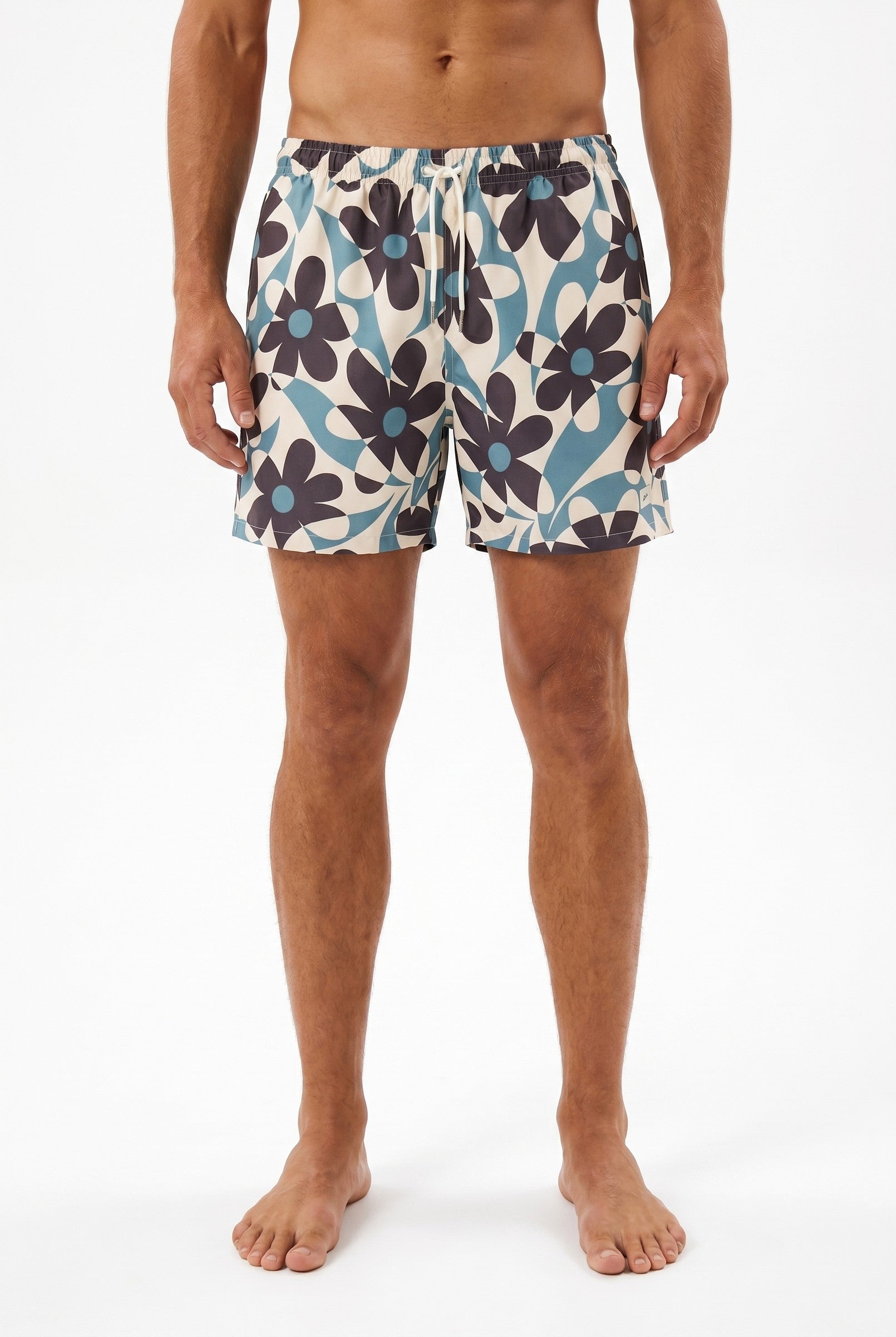 Men's Tropical Print Swim Shorts | Blackstone London