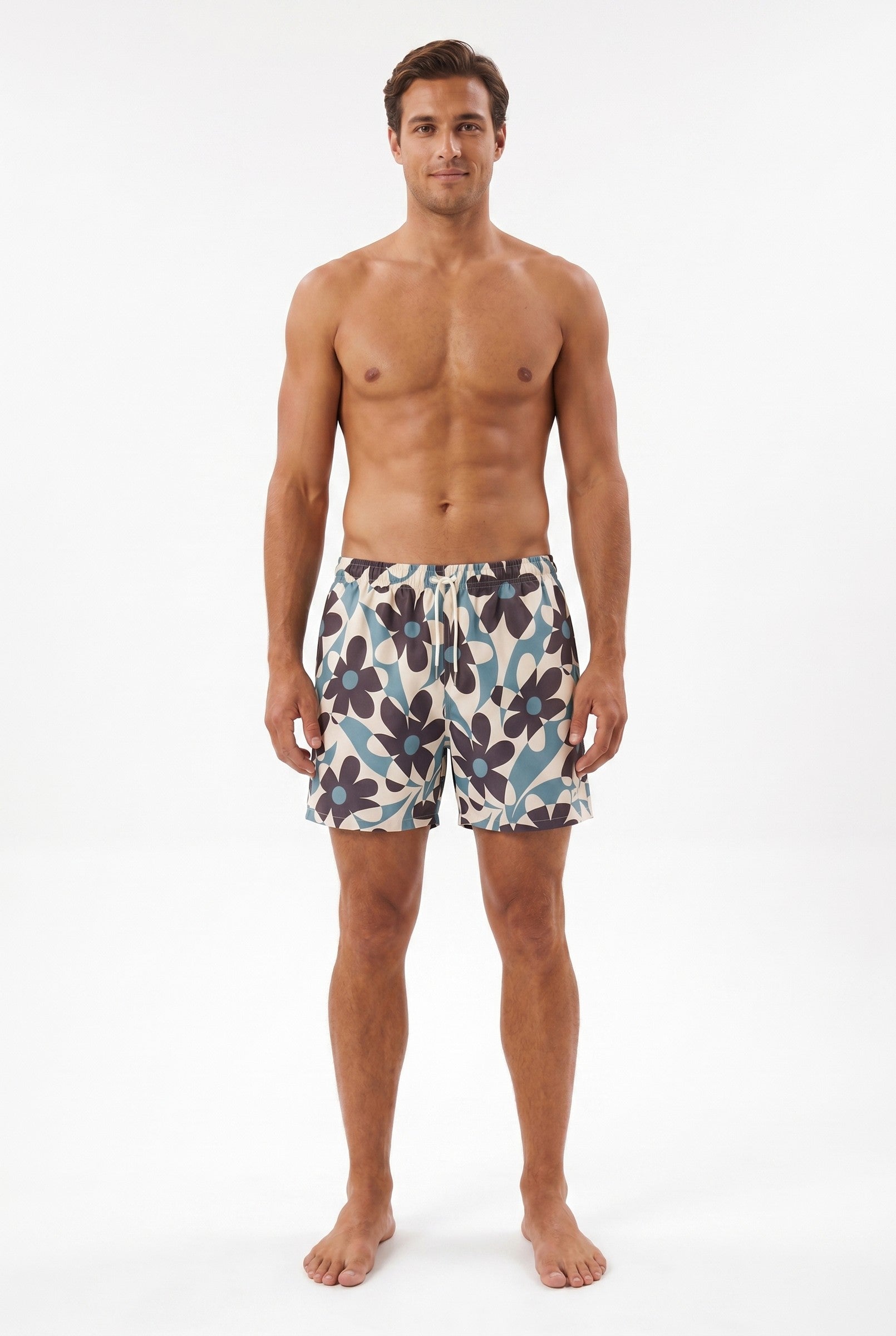 Men's Tropical Print Swim Shorts | Blackstone London