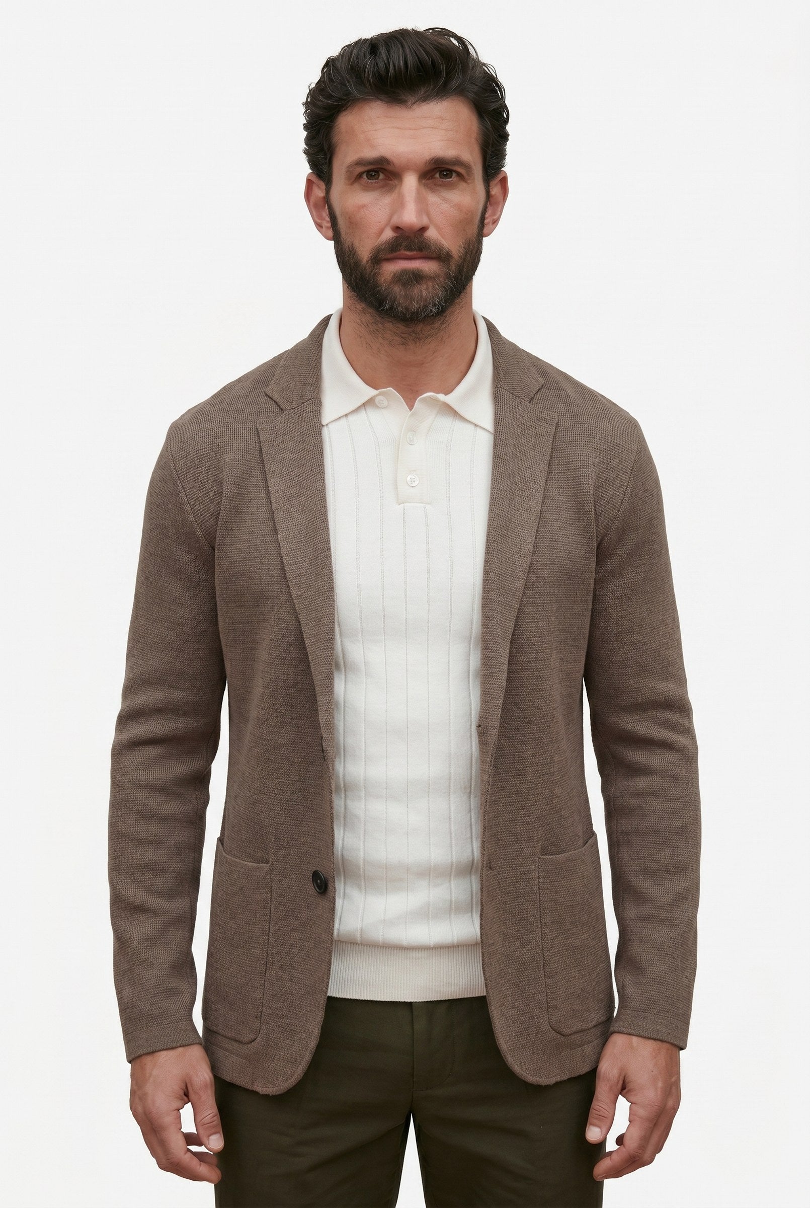 Men's Knitted Deconstructed Blazer | Blackstone London