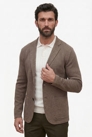 Men's Knitted Deconstructed Blazer | Blackstone London