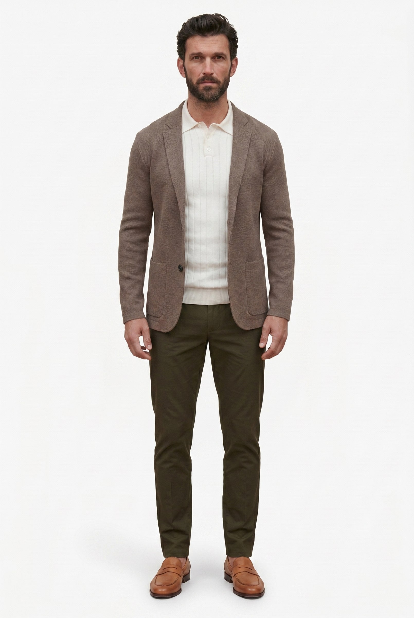 Men's Knitted Deconstructed Blazer | Blackstone London