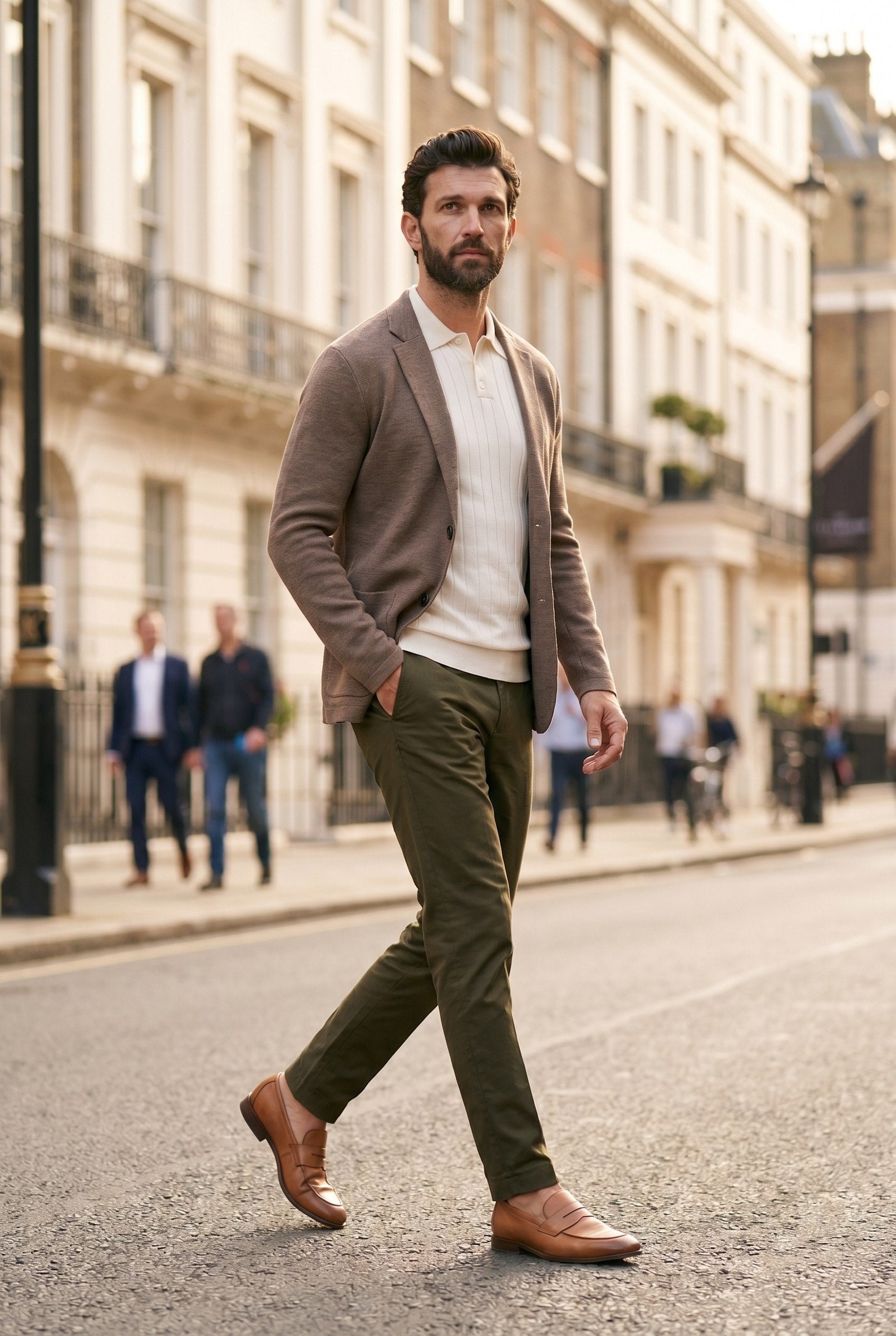Men's Knitted Deconstructed Blazer | Blackstone London