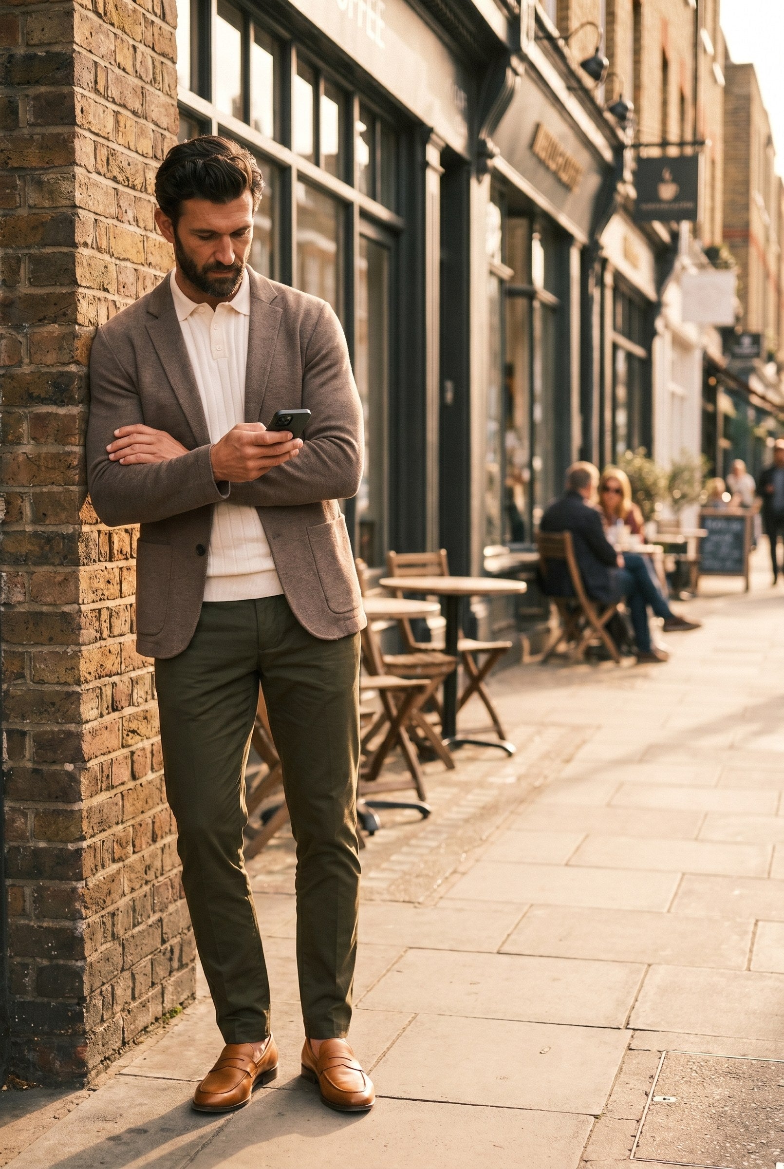Men's Knitted Deconstructed Blazer | Blackstone London