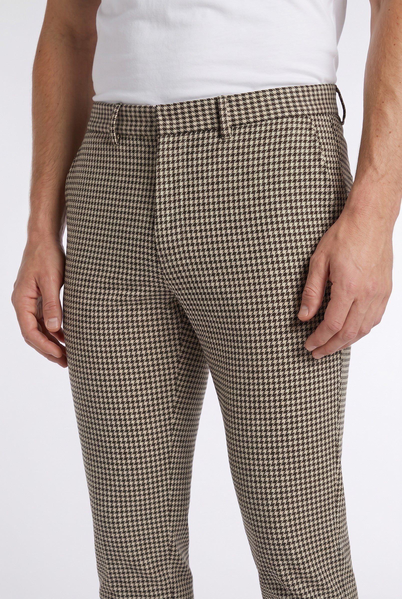 Men's Signature Half Belt Trousers | Blackstone London