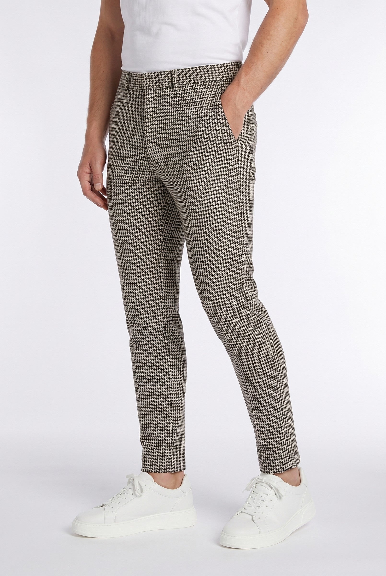 Men's Signature Half Belt Trousers | Blackstone London