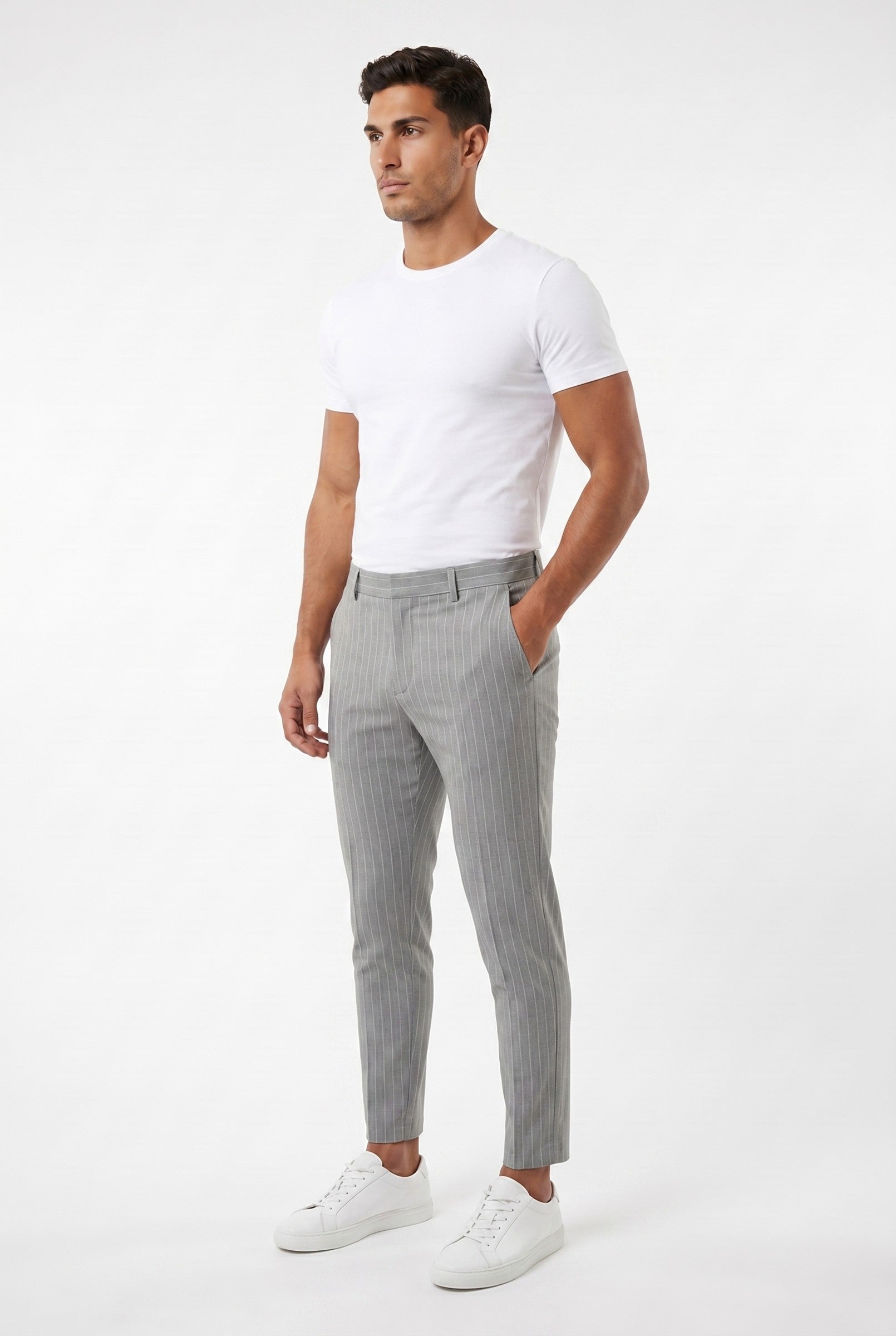Men's Signature Half Belt Trousers | Blackstone London