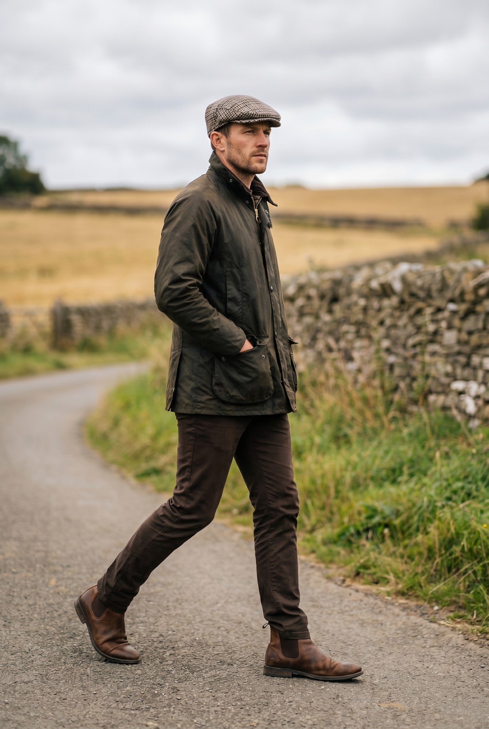 Men's Heritage Flat Cap | Blackstone London