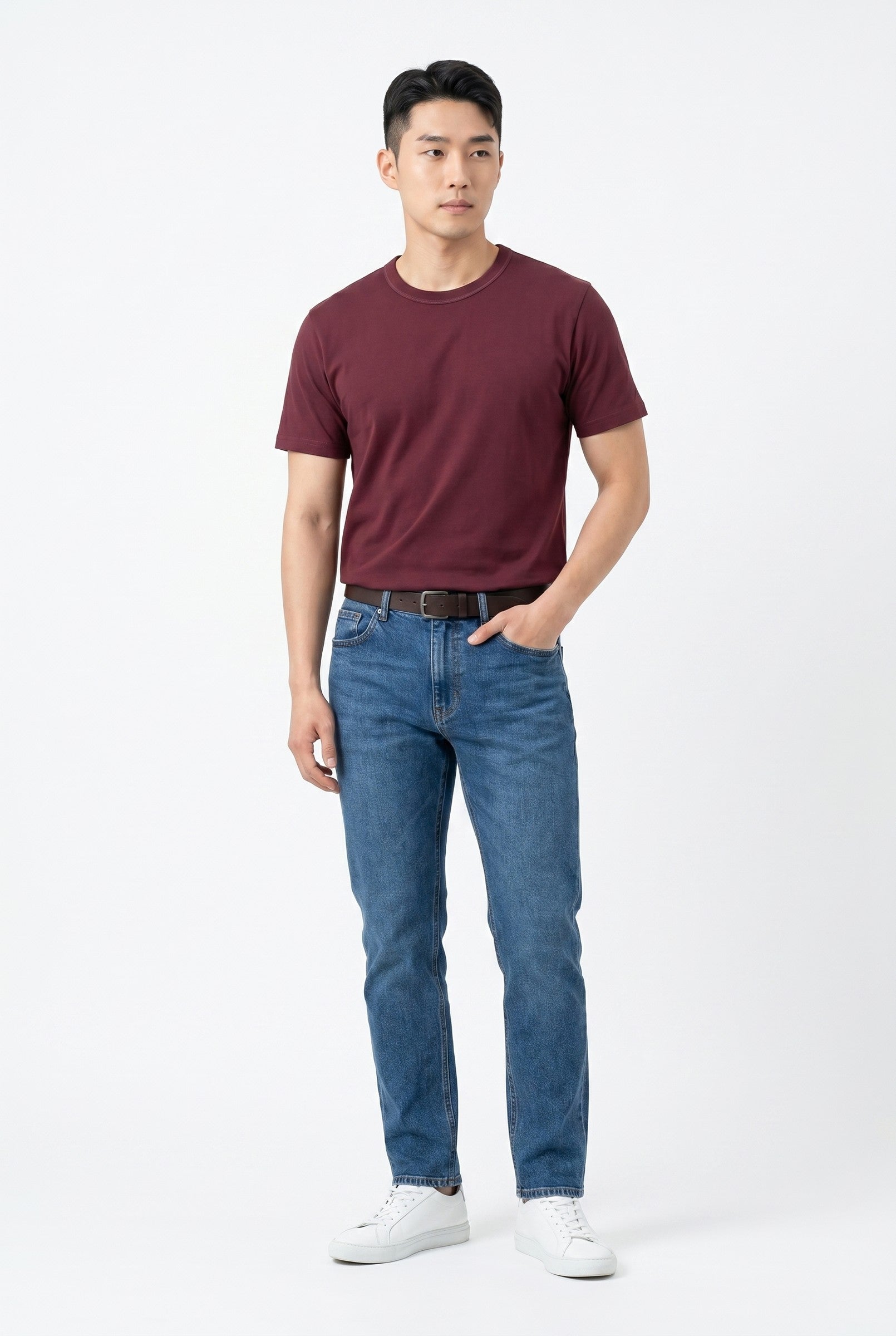 Men's Midweight Cotton Crew Neck T-Shirt | Blackstone London