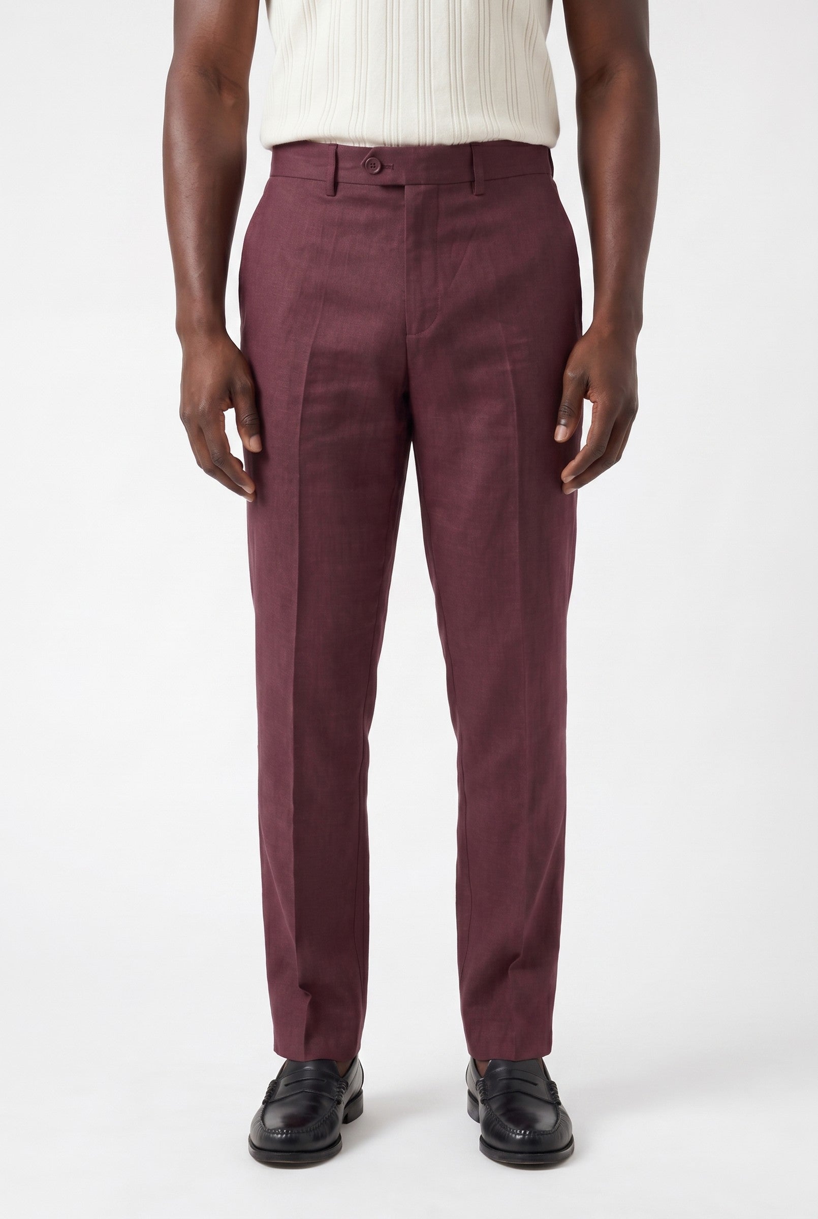 Men's Linen Tailored Trousers | Blackstone London