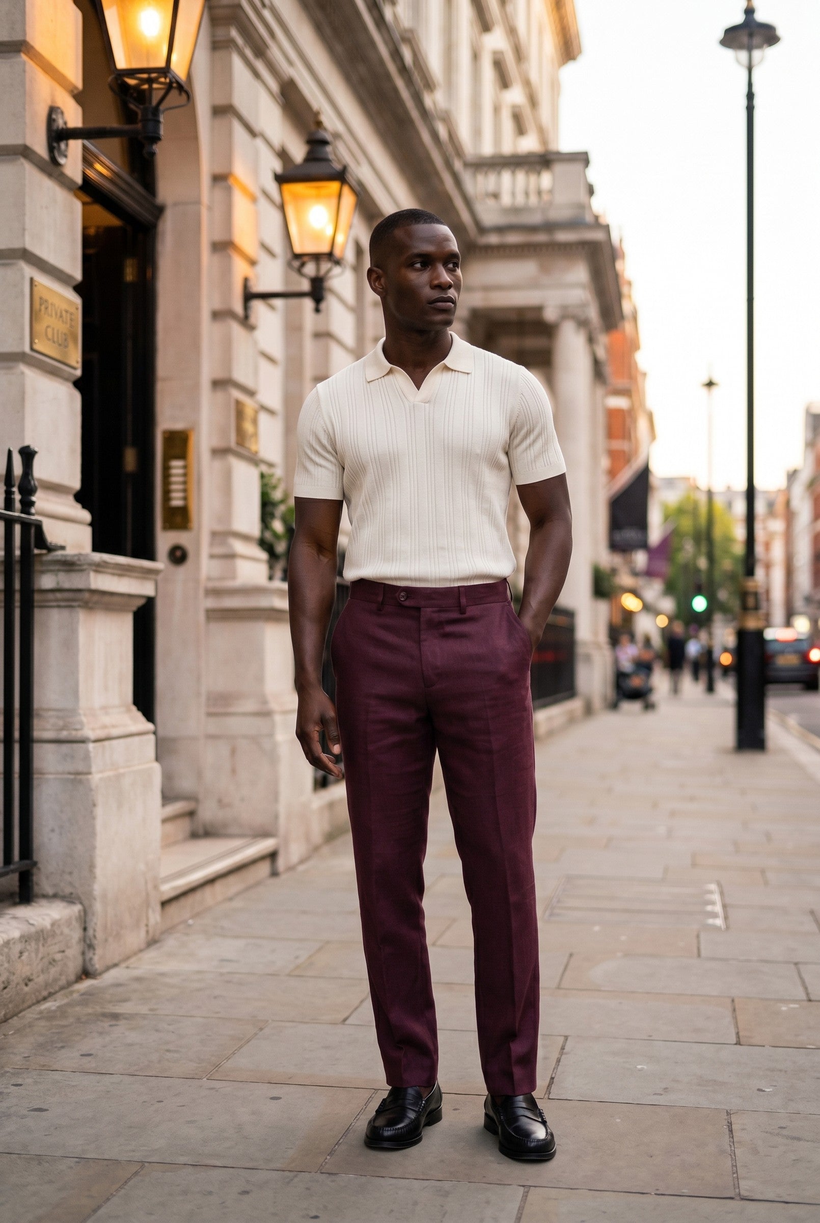 Men's Linen Tailored Trousers | Blackstone London