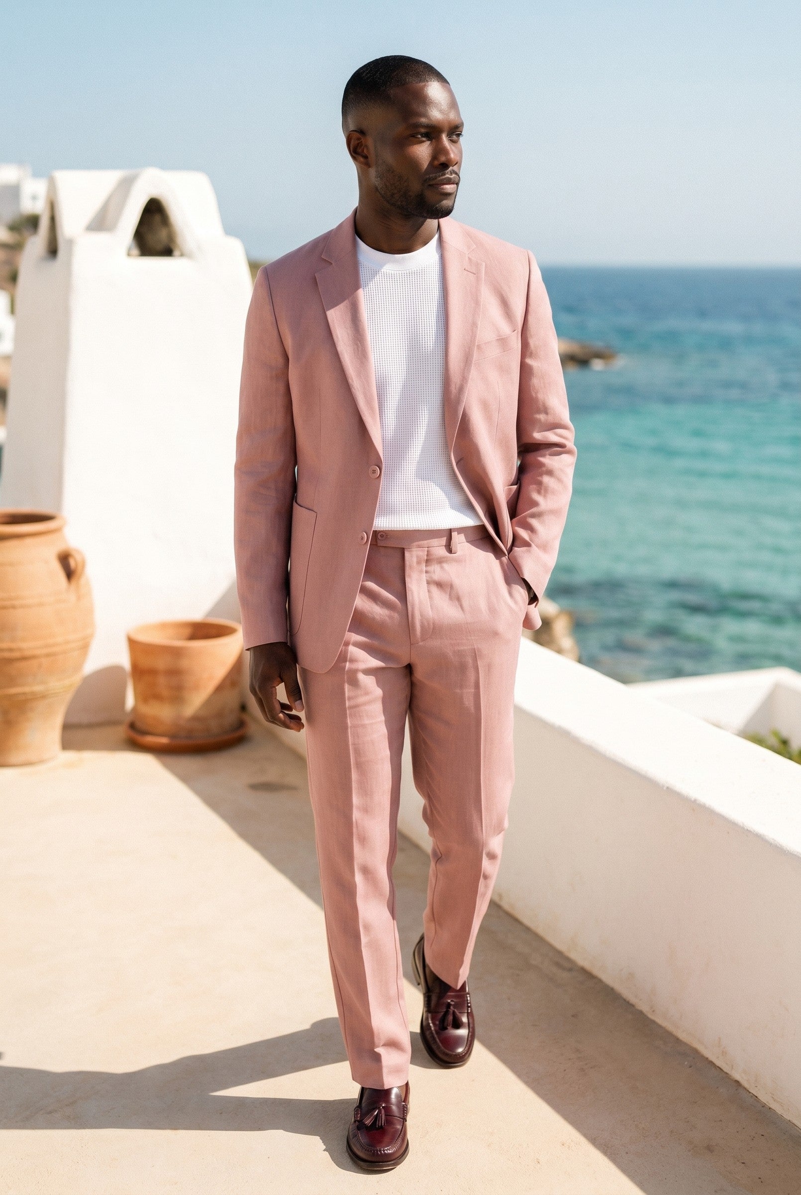 Men's Linen Tailored Blazer | Blackstone London