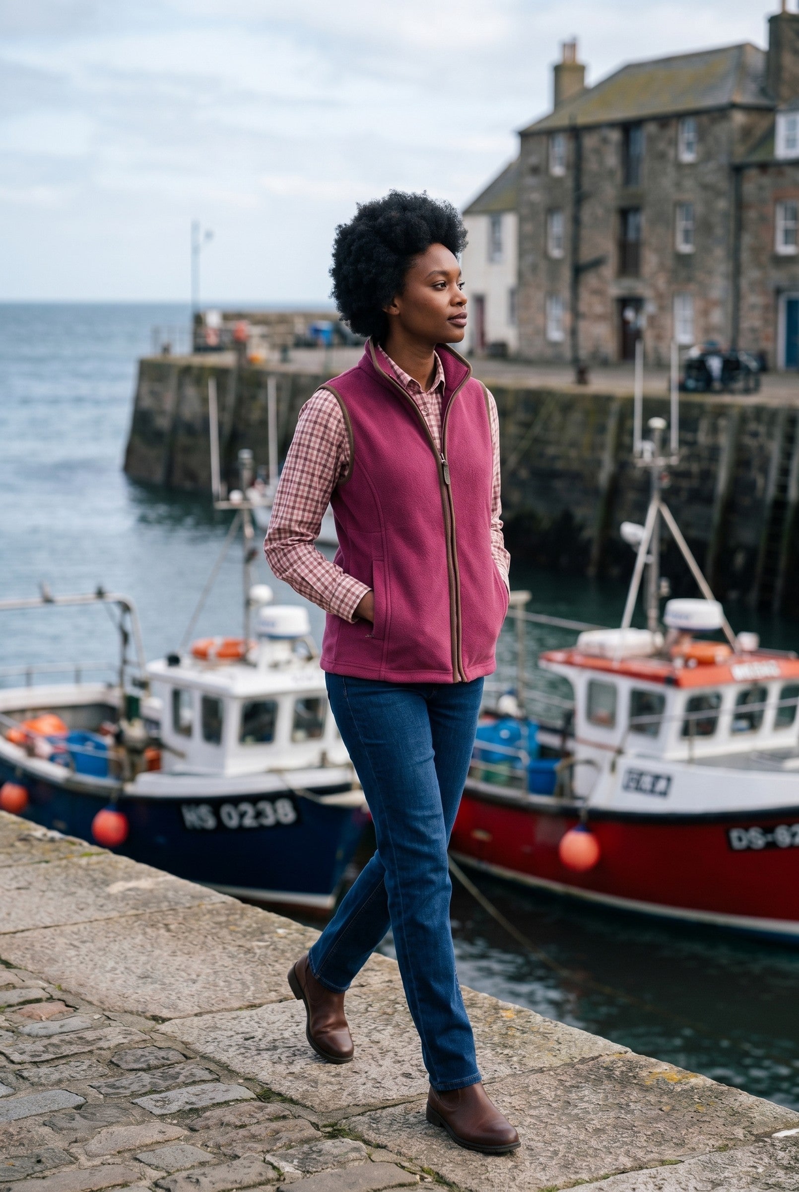 Women's Heritage Fleece Gilet | Blackstone London