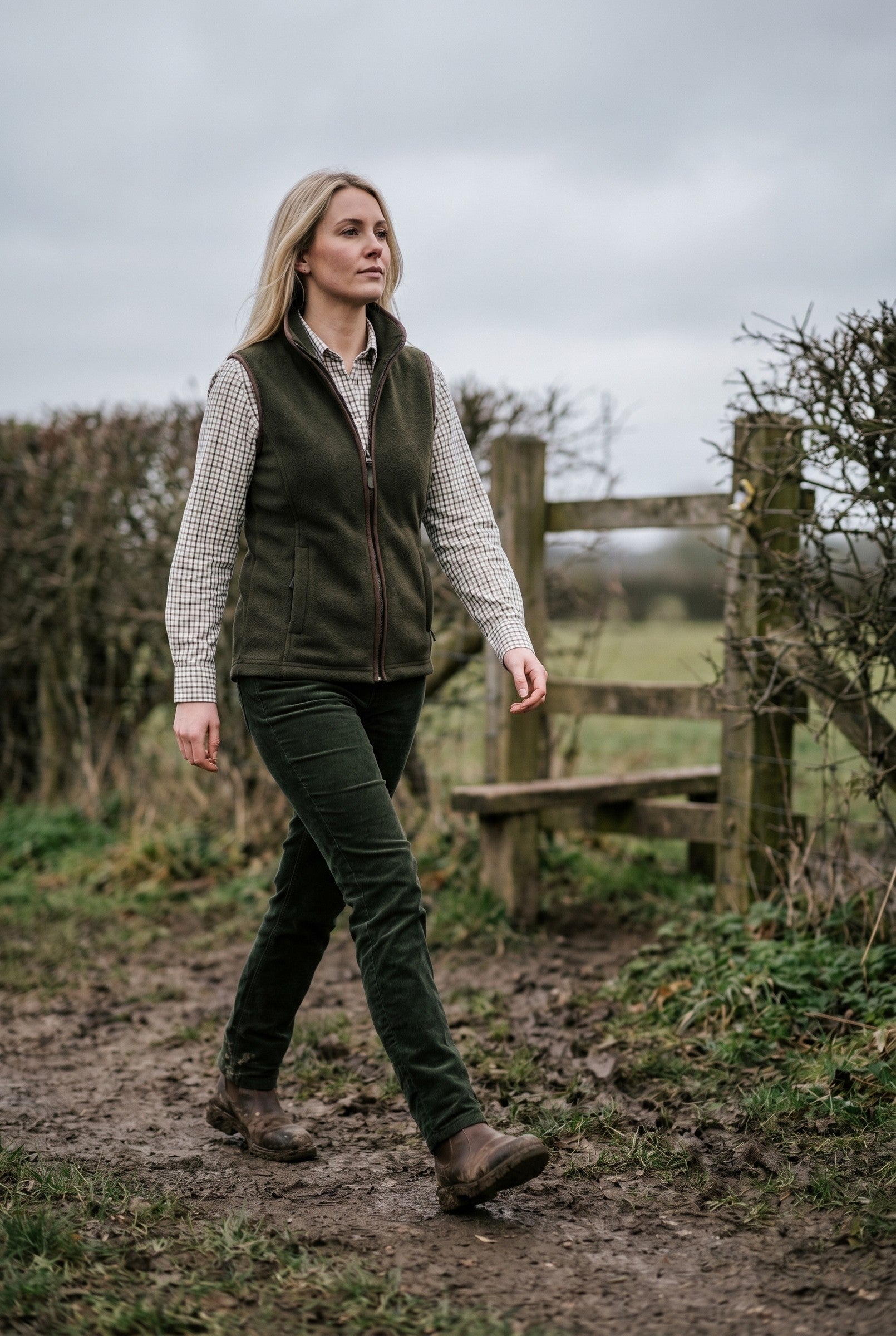 Women's Heritage Fleece Gilet | Blackstone London