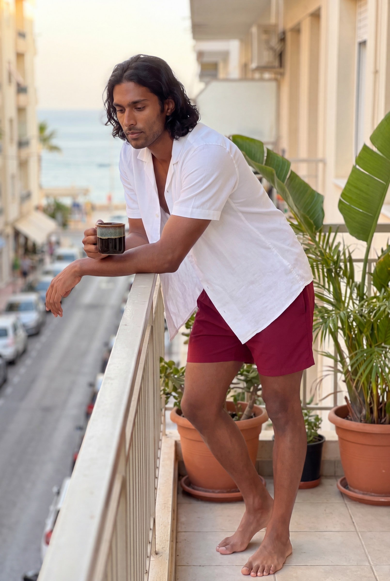 Men's Solid Resort Swim Shorts | Blackstone London