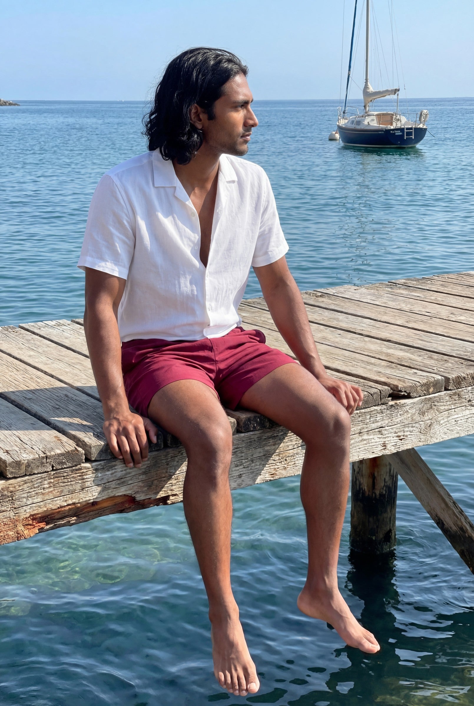 Men's Solid Resort Swim Shorts | Blackstone London