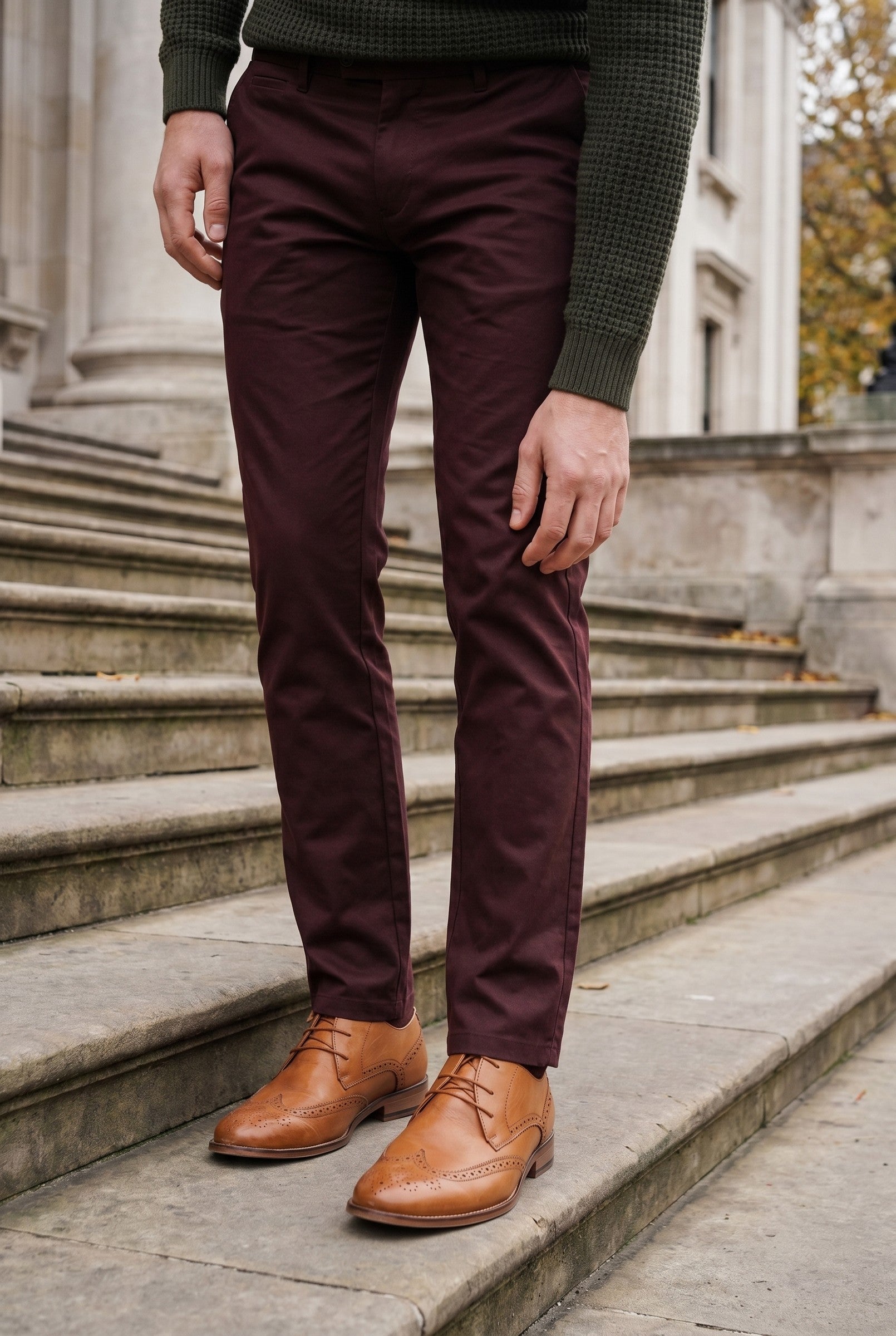Men's Slim Tailored Chinos | Blackstone London