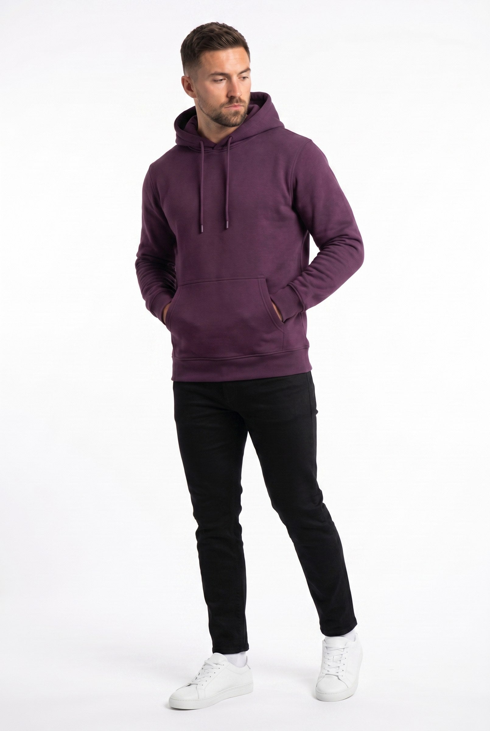 Men's Fundamental Fleece Pullover Hoodie | Blackstone London