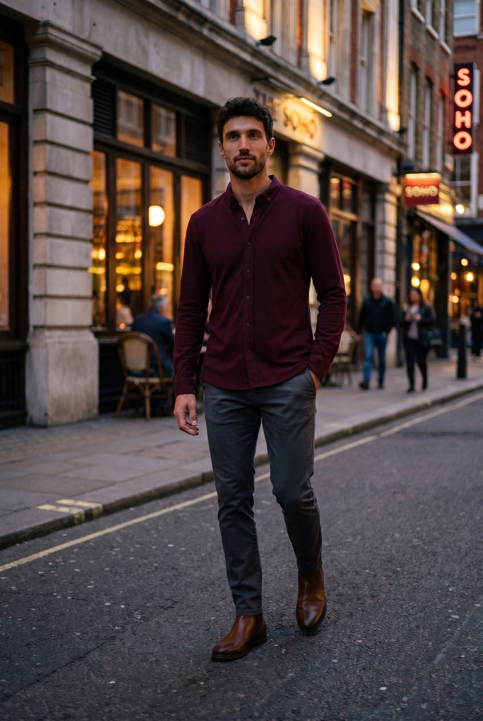 Men's Galloway Pique Jersey Shirt | Blackstone London
