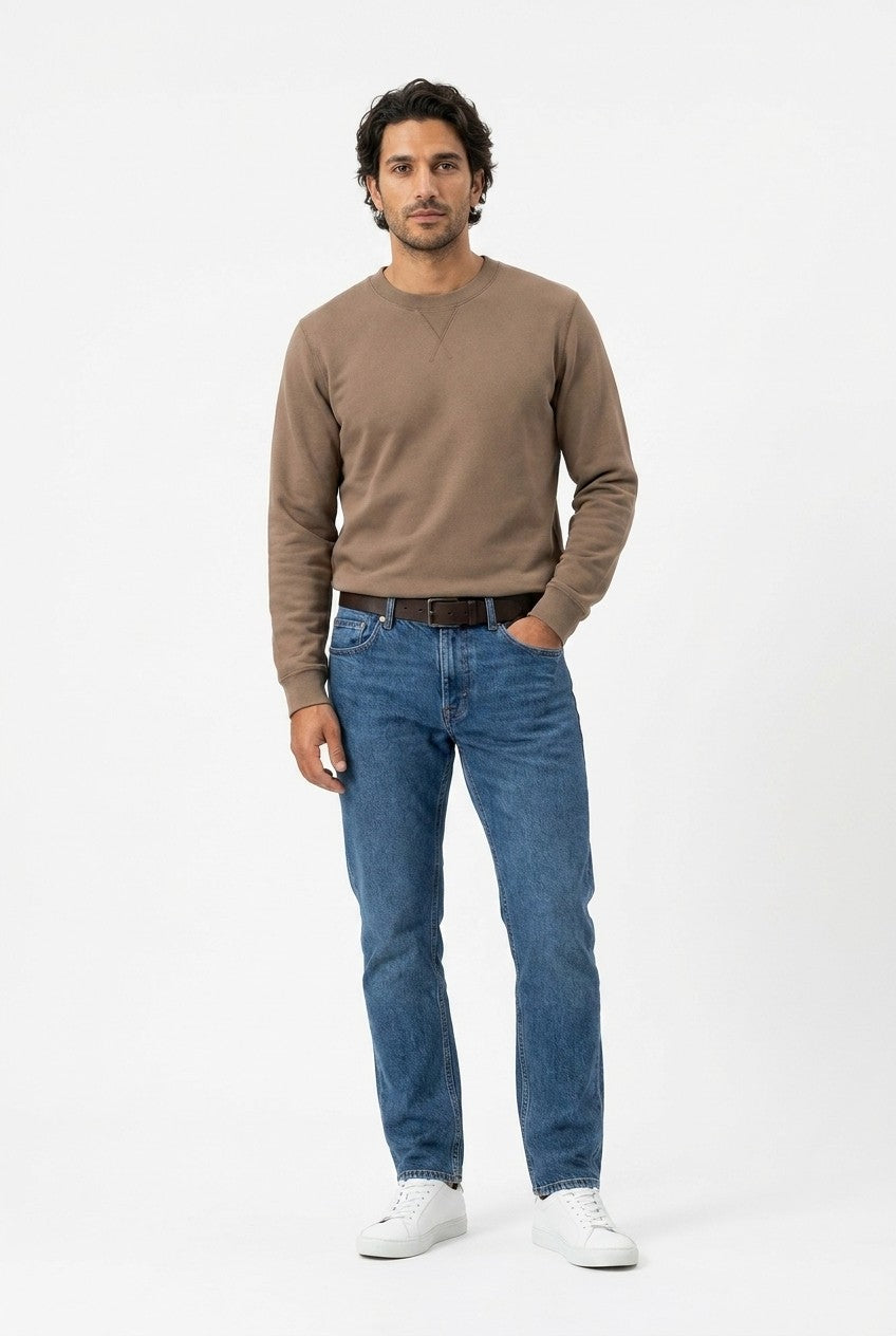 Men's Loopback Crewneck Sweatshirt | Blackstone London