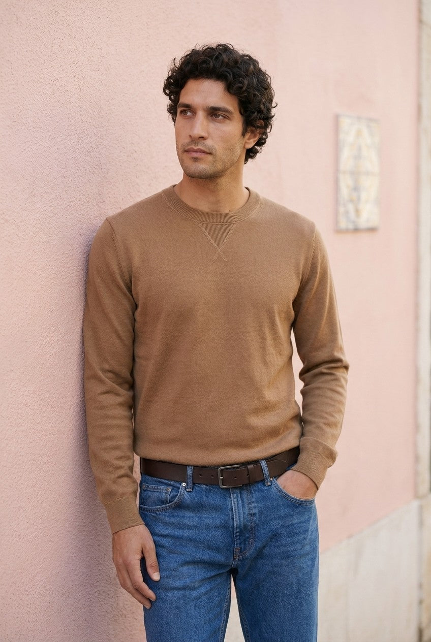 Men's Loopback Crewneck Sweatshirt | Blackstone London