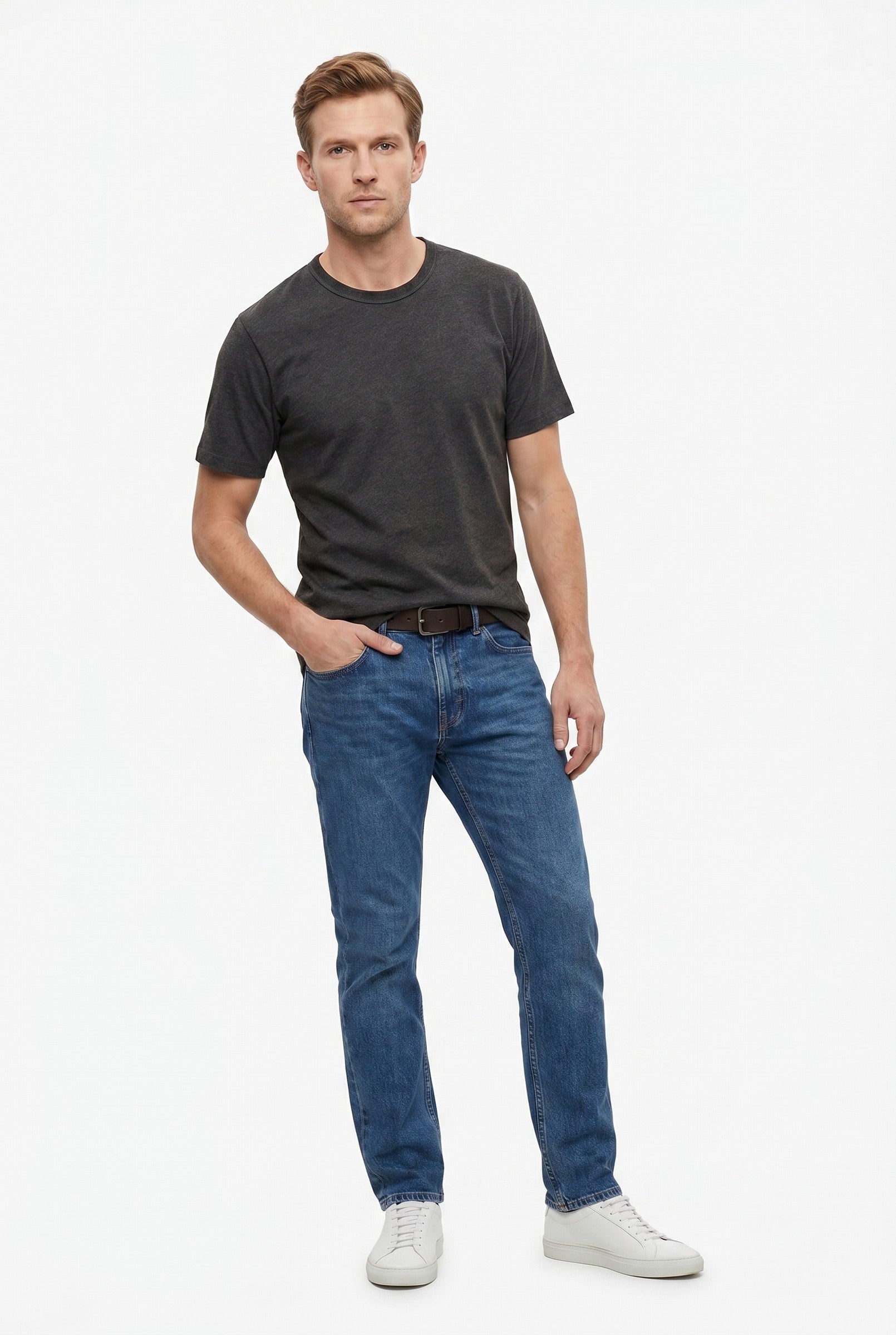Men's Midweight Cotton Crew Neck T-Shirt | Blackstone London