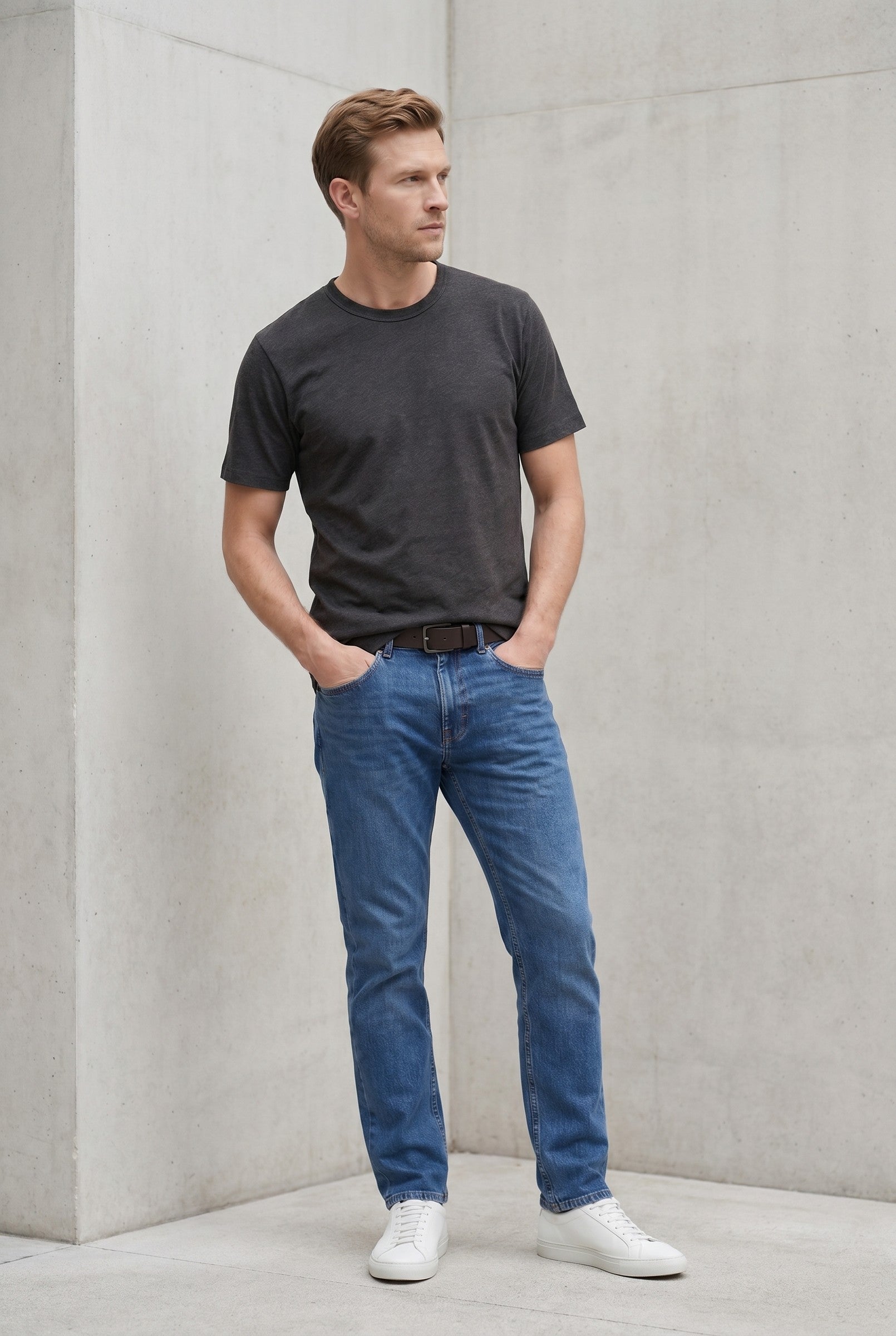 Men's Midweight Cotton Crew Neck T-Shirt | Blackstone London
