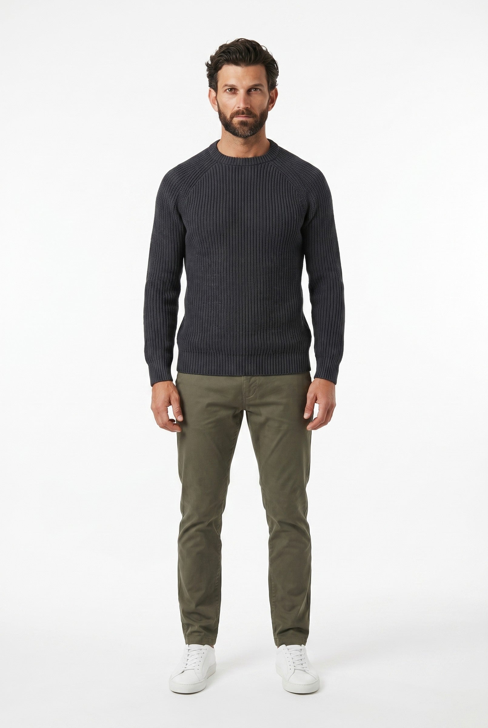 Men's 100% Cotton Fisherman Knit Jumper | Blackstone London