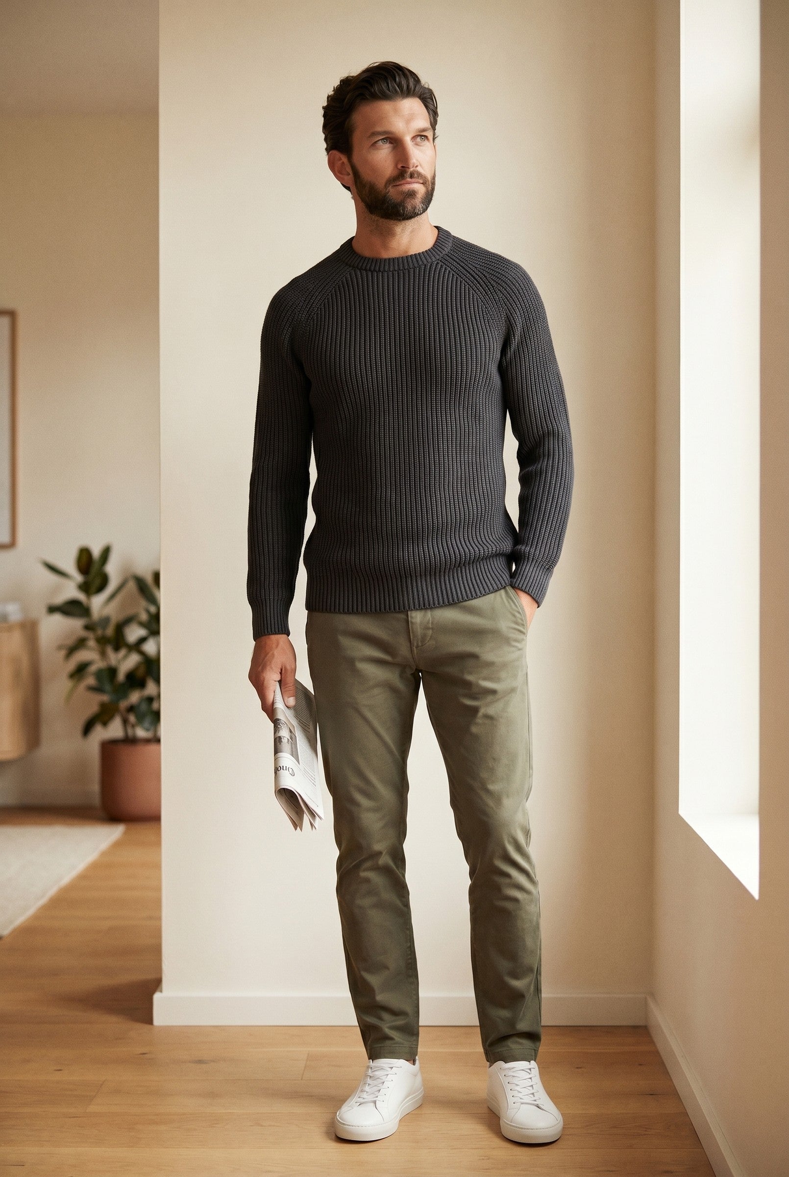Men's 100% Cotton Fisherman Knit Jumper | Blackstone London