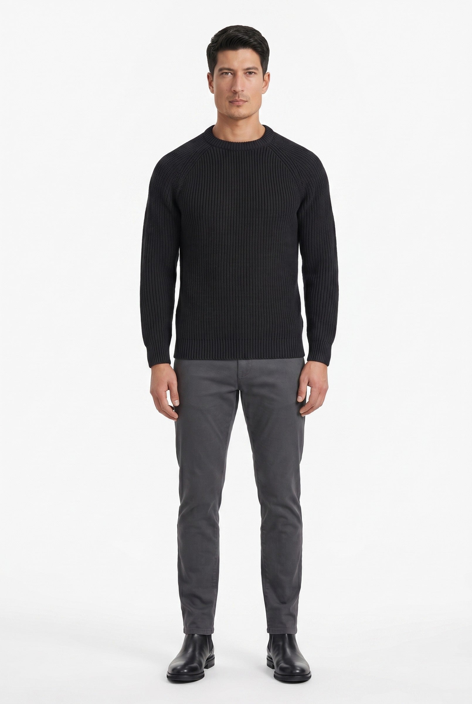 Men's 100% Cotton Fisherman Knit Jumper | Blackstone London