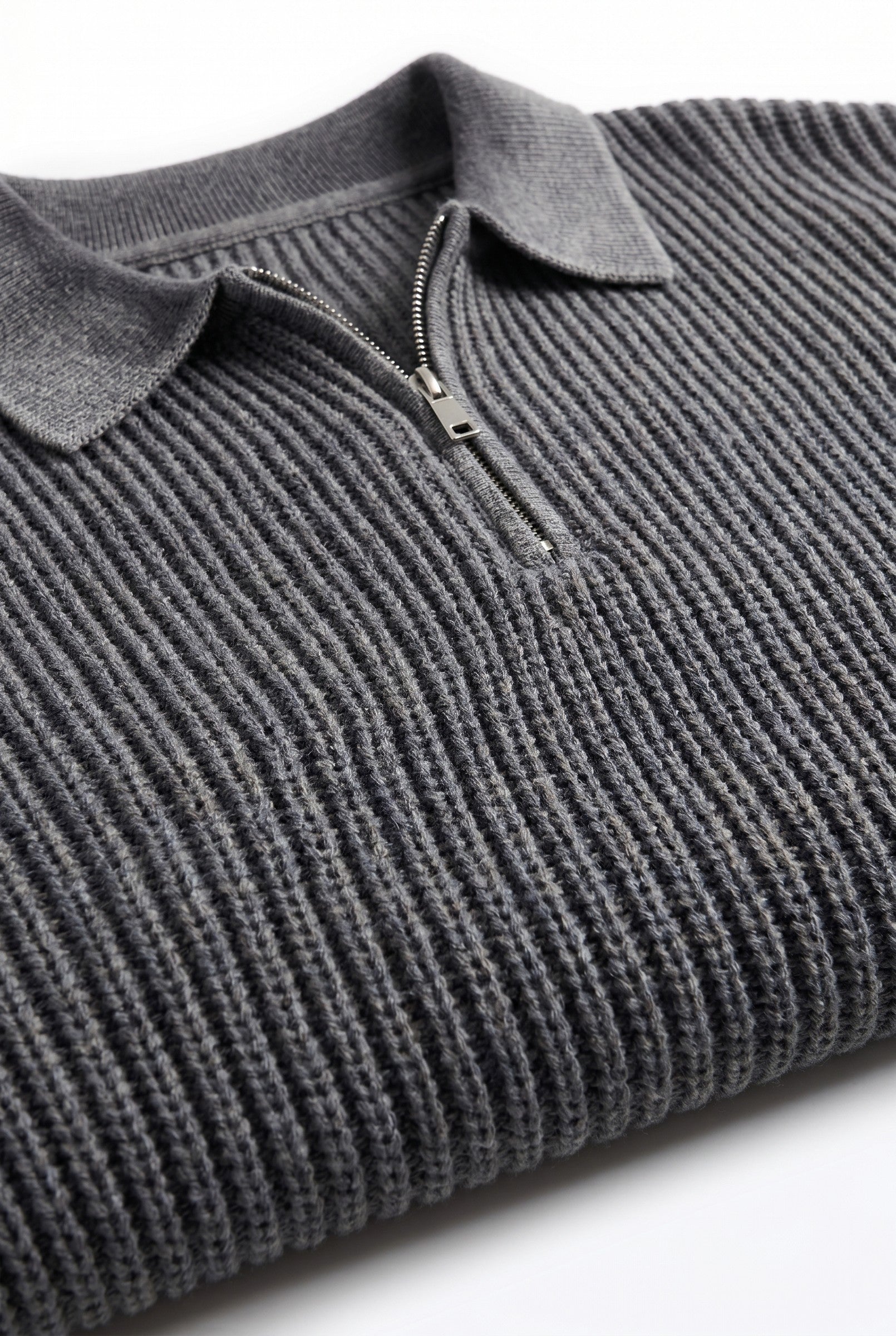 Men's Acid Washed Half-Zip Knit Pullover | Blackstone London