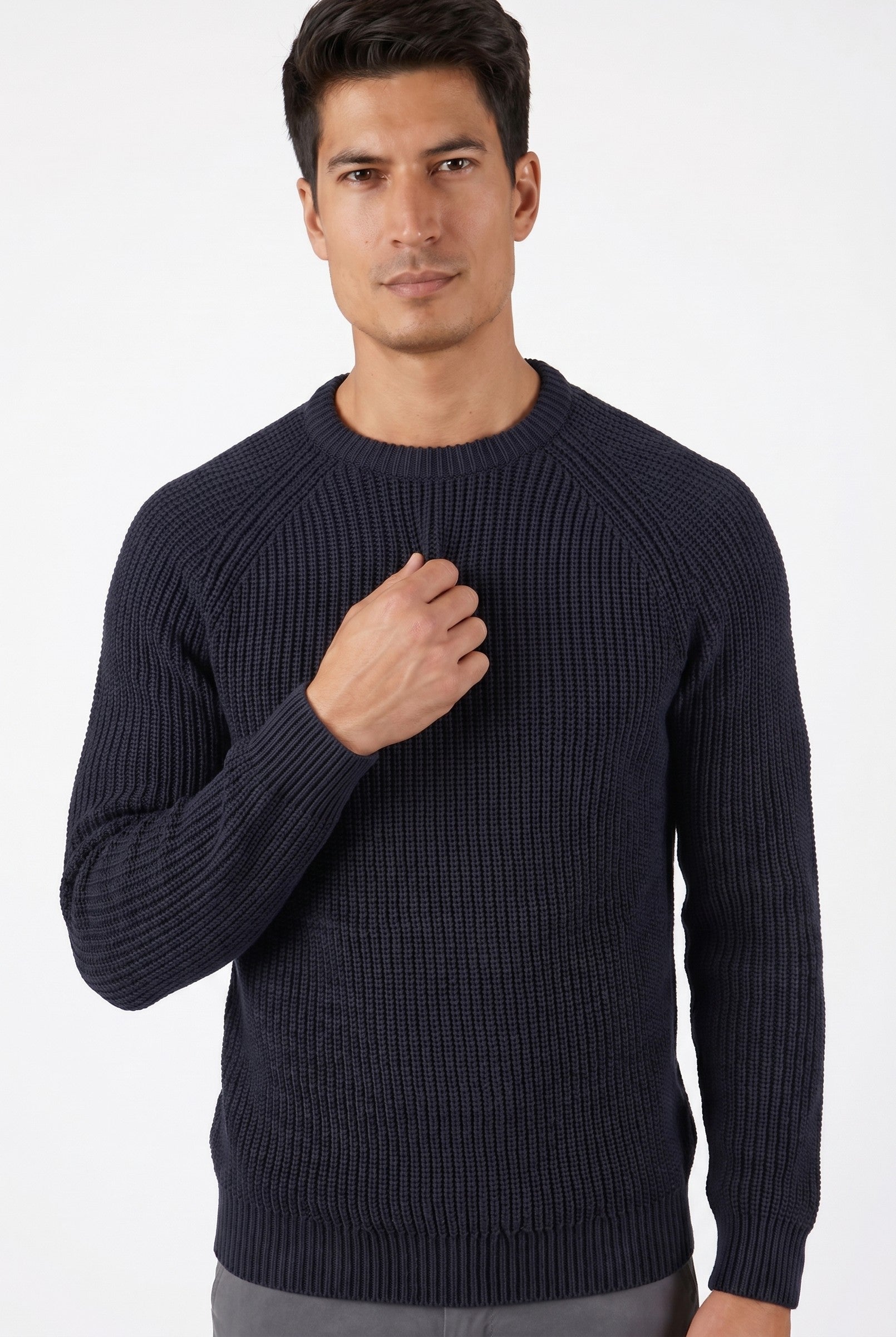 Men's 100% Cotton Fisherman Knit Jumper | Blackstone London