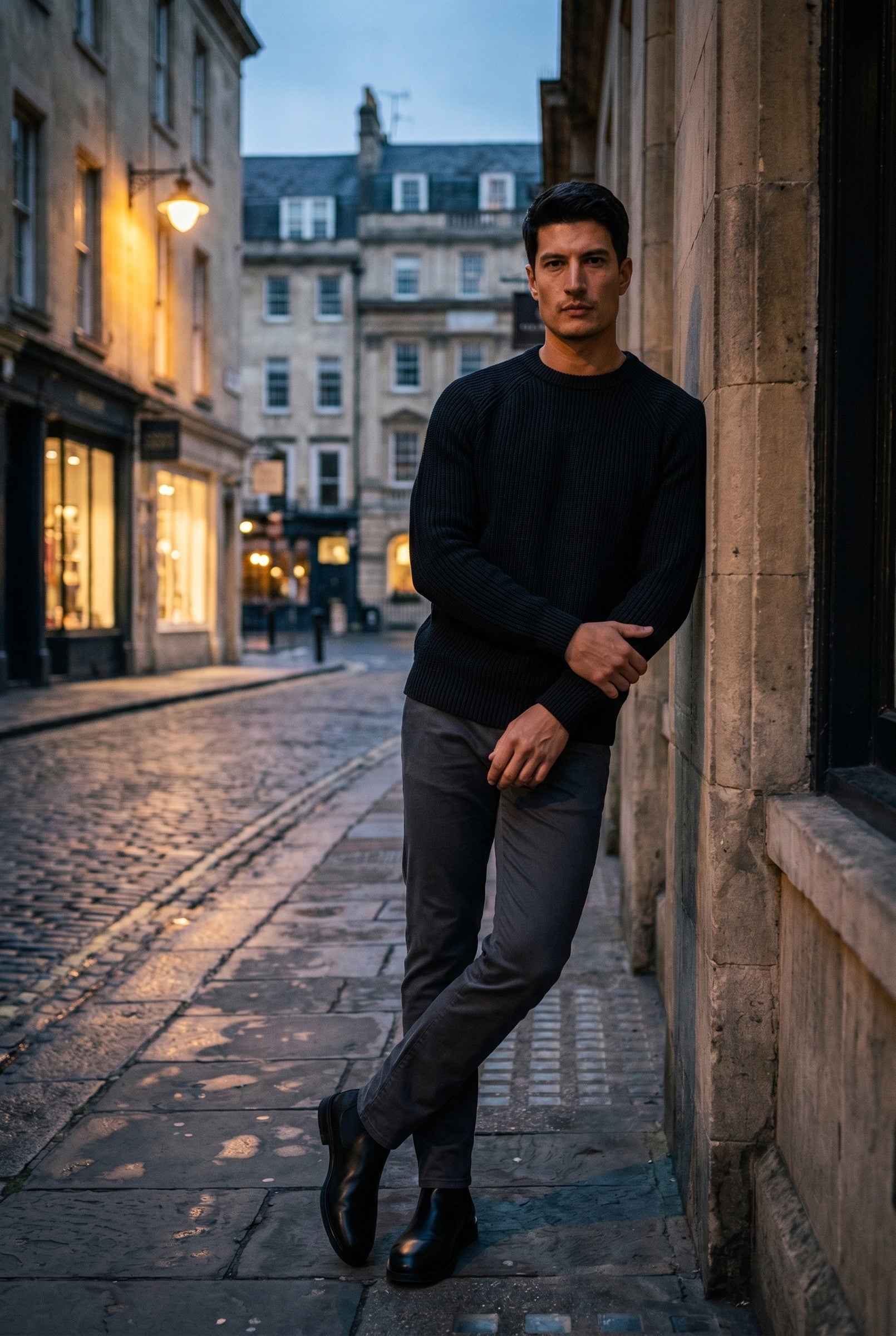 Men's 100% Cotton Fisherman Knit Jumper | Blackstone London