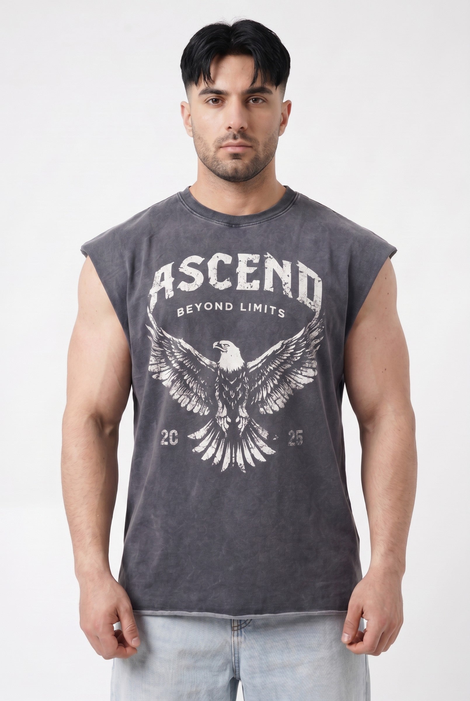 Men's Washed Eagle Cap Sleeve Tank | Blackstone London